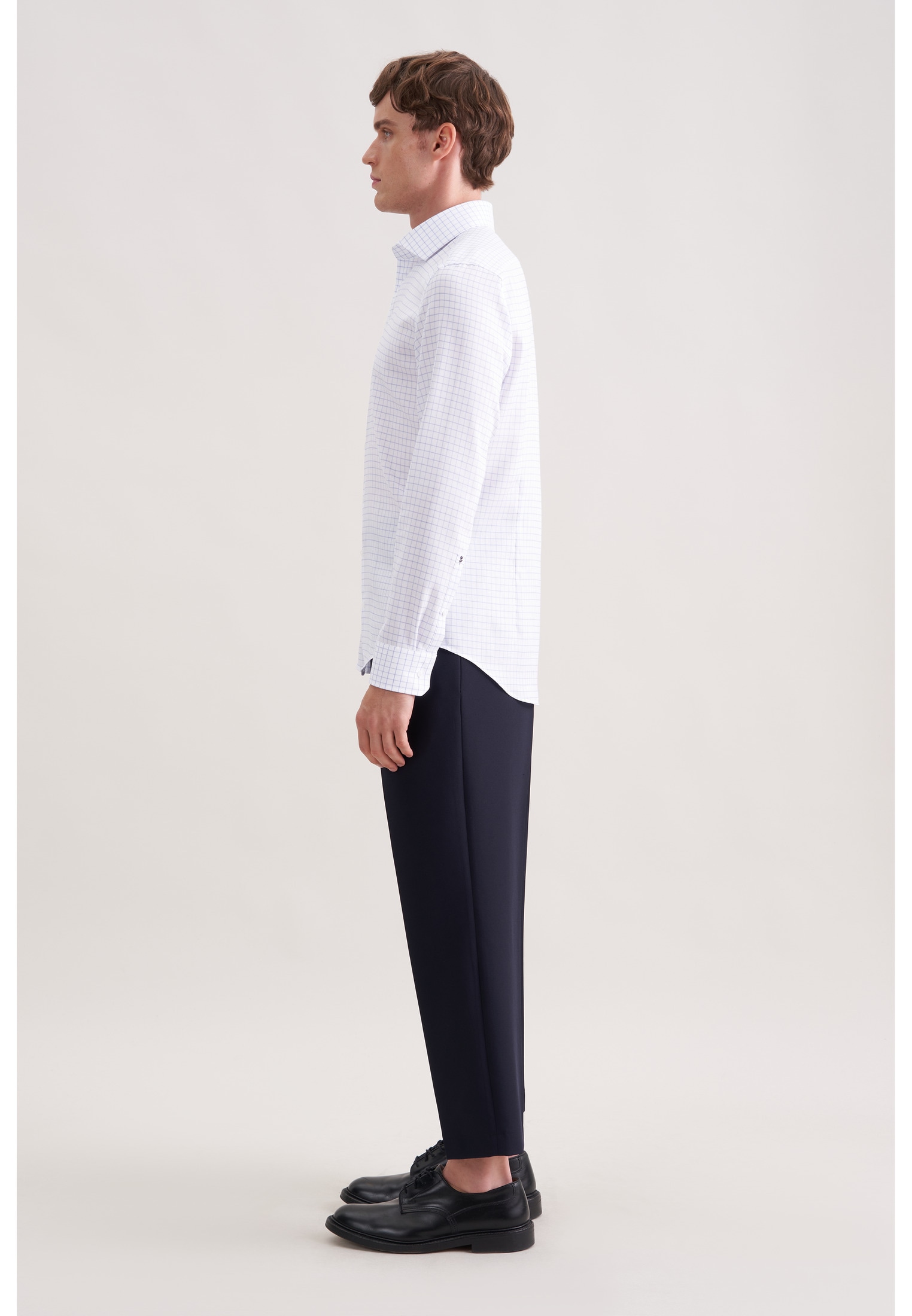 seidensticker Chemise d'affaires »Schwarze Rose« Slim 1/1 Kentkragen Karo