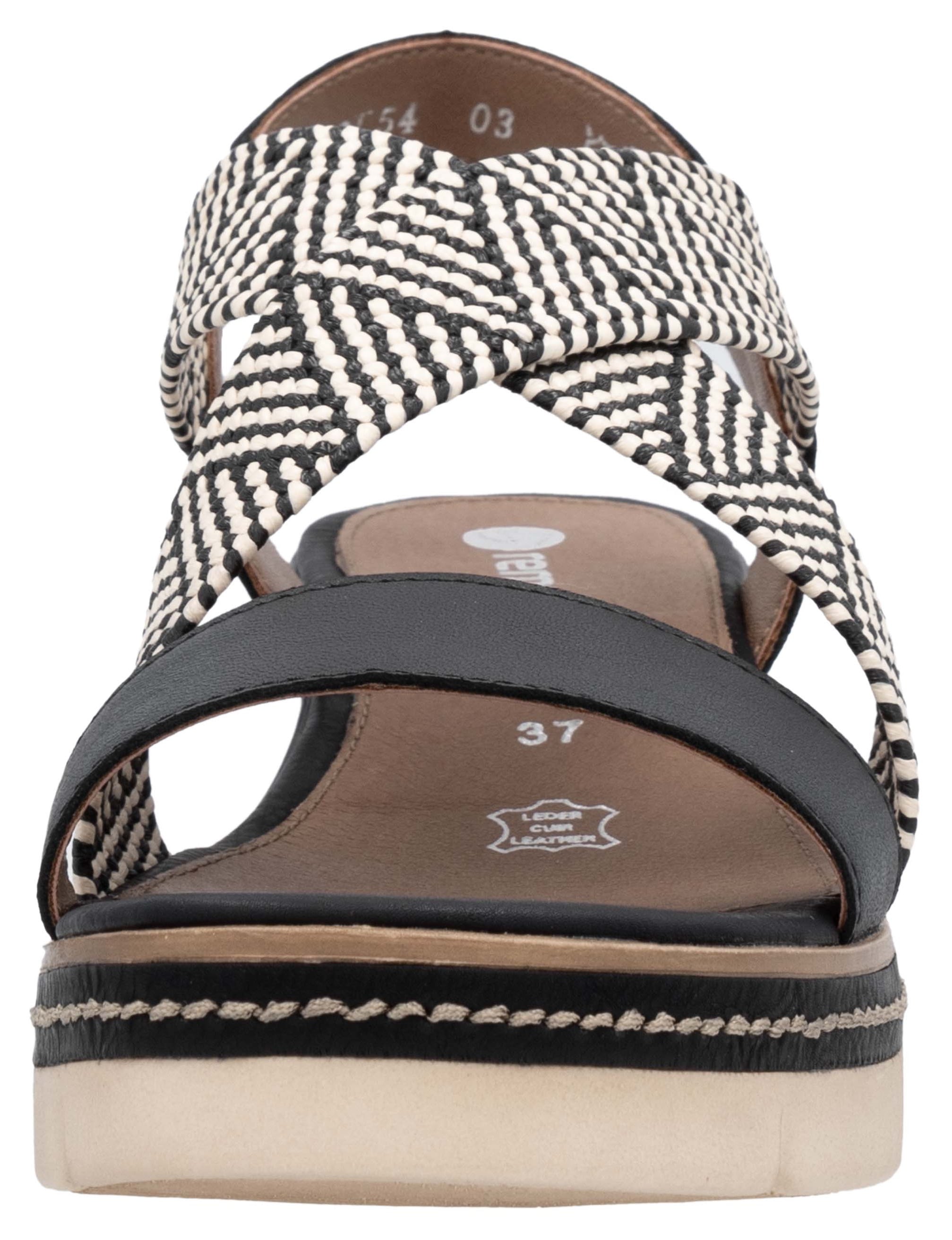 Remonte Sandales compensées  , Riemchensandale, Sommerschuh, Bequemschuh mit Muster