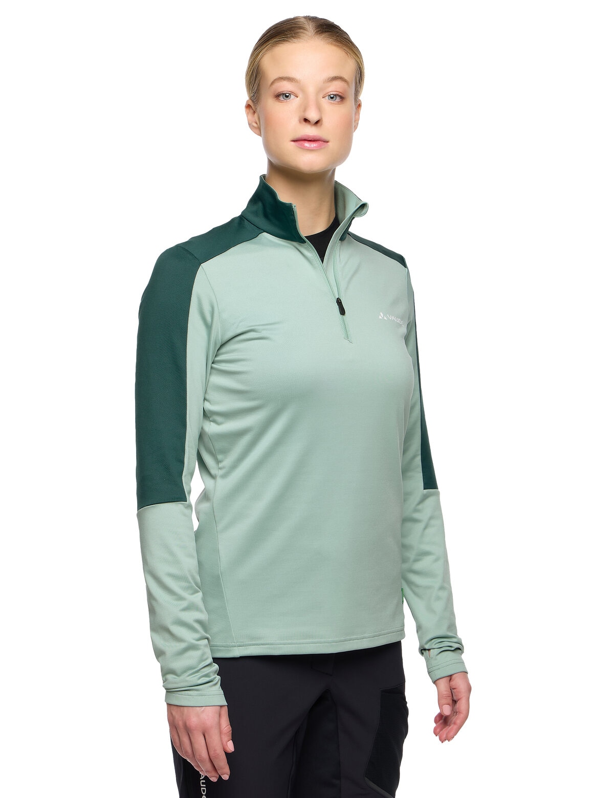 Image of VAUDE Langarmshirt "WOMENS LIVIGNO HALFZIP II" mit Reissverschluss, hoch geschlossener Ausschnitt, sportlicher Stil