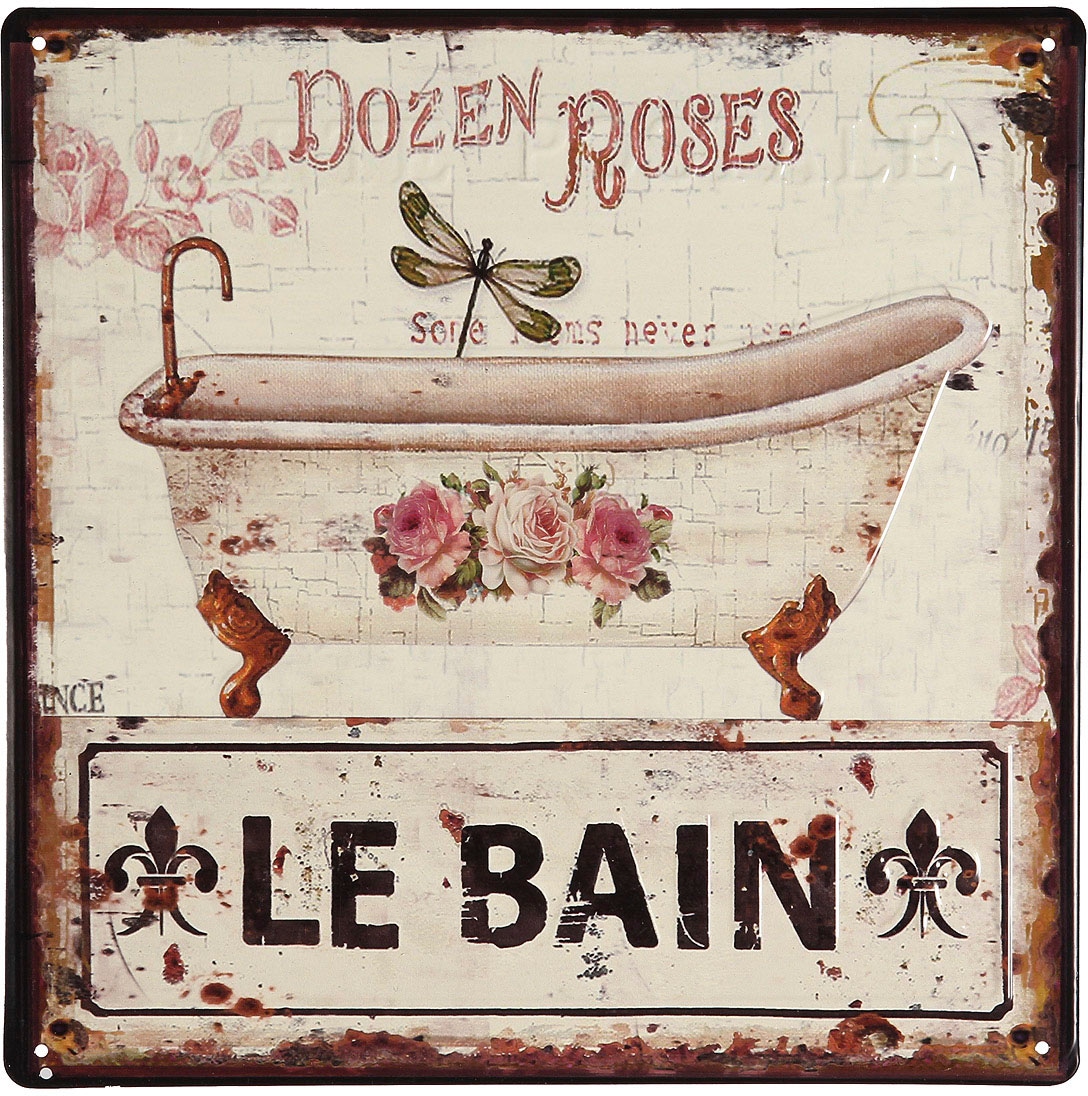 Image of Ambiente Haus Metallbild "Metallbild - Le Bain 30x30cm" 1 Stk. tlg.