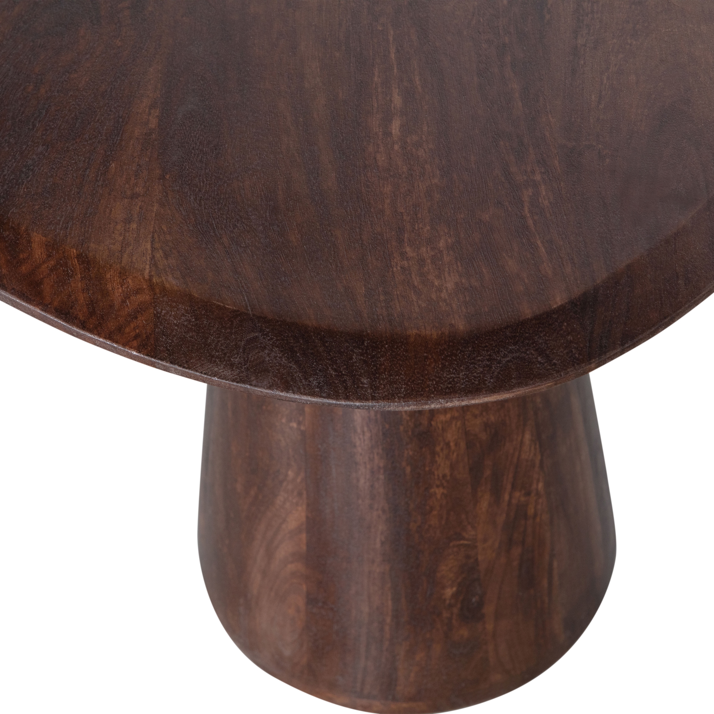 WOOOD Beistelltisch »Posture aus Mangoholz mit organischer Platte und Standfuss 60x53x51 cm« Tragkraft 15 kg, Standfuss Ø 16–29 cm, Plattendicke 3 cm
