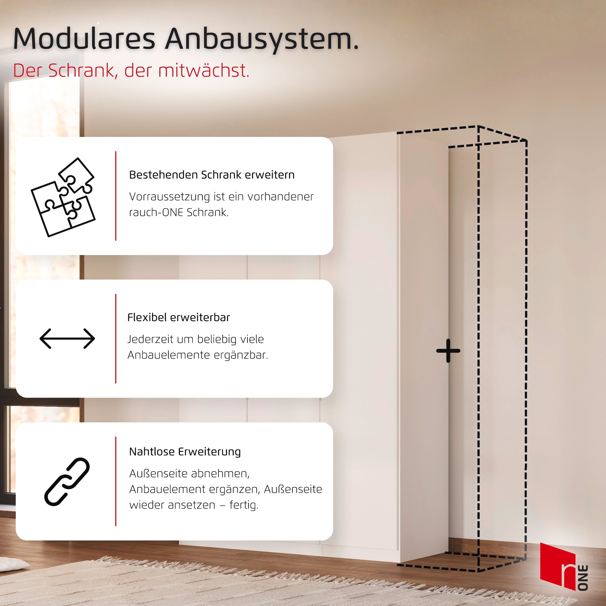 rauch Armoires à vêtements »Schrank Möbel Schlafzimmer Garderobe Kinderzimmer WELTNEUHEIT ELVIK« PATENTIERTES SCHNELLMONTAGESYSTEM mit Push-to-open MADE IN GERMANY