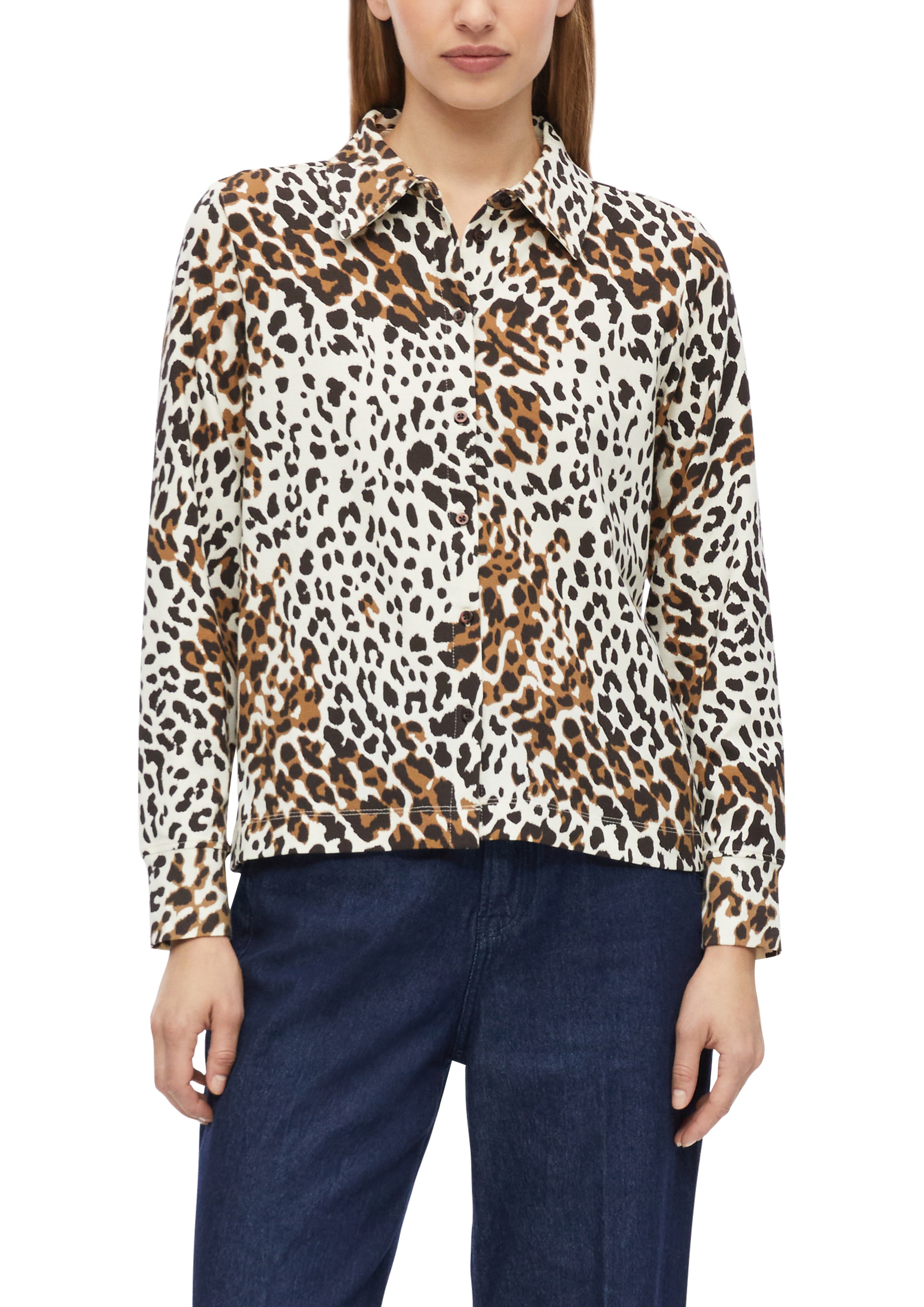 Image of s.Oliver Hemdbluse Angesetzte, elastische Bündchen an Ärmeln