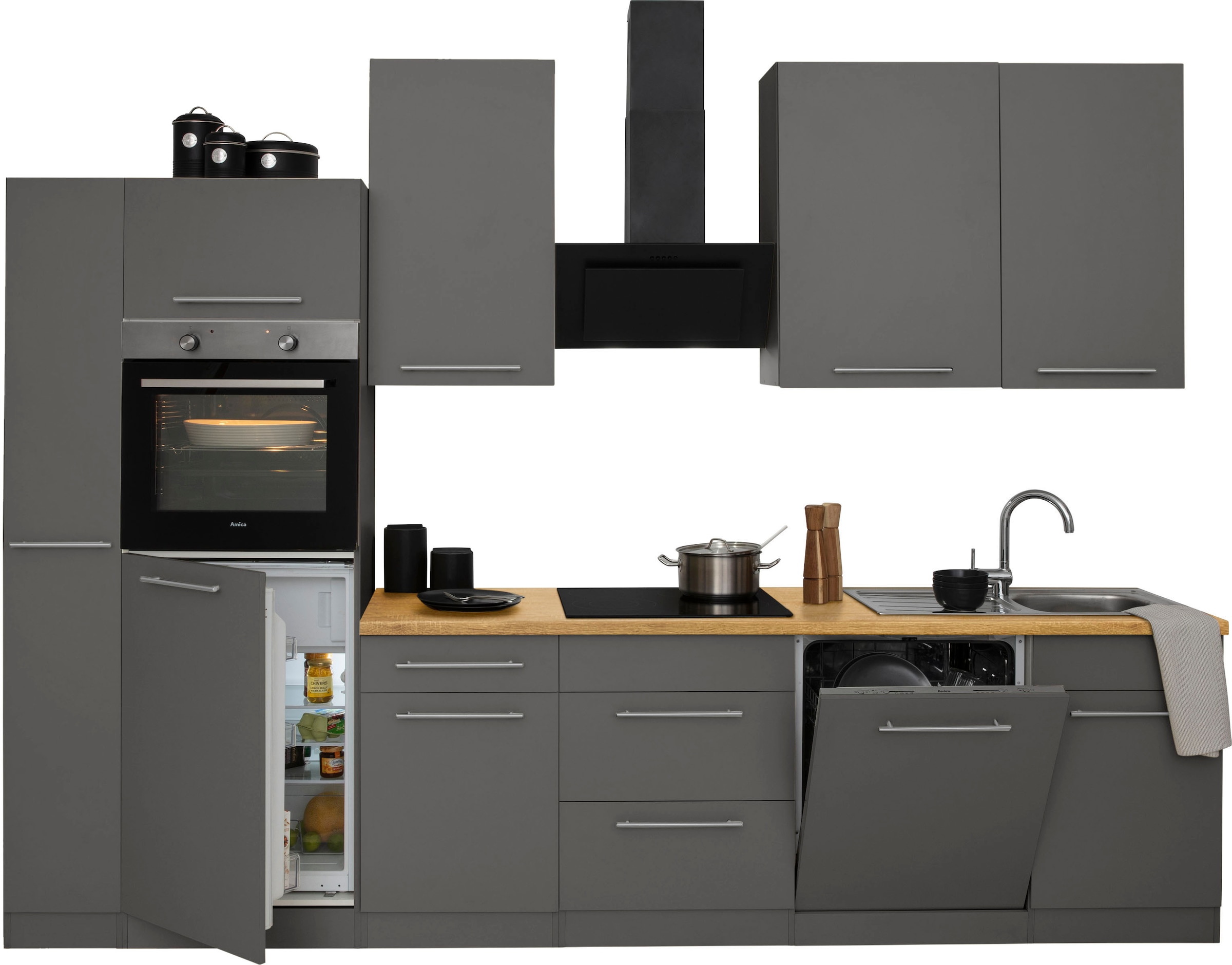 wiho Küchen Kitchenette »Unna« sans appareils électriques, largeur 310 cm
