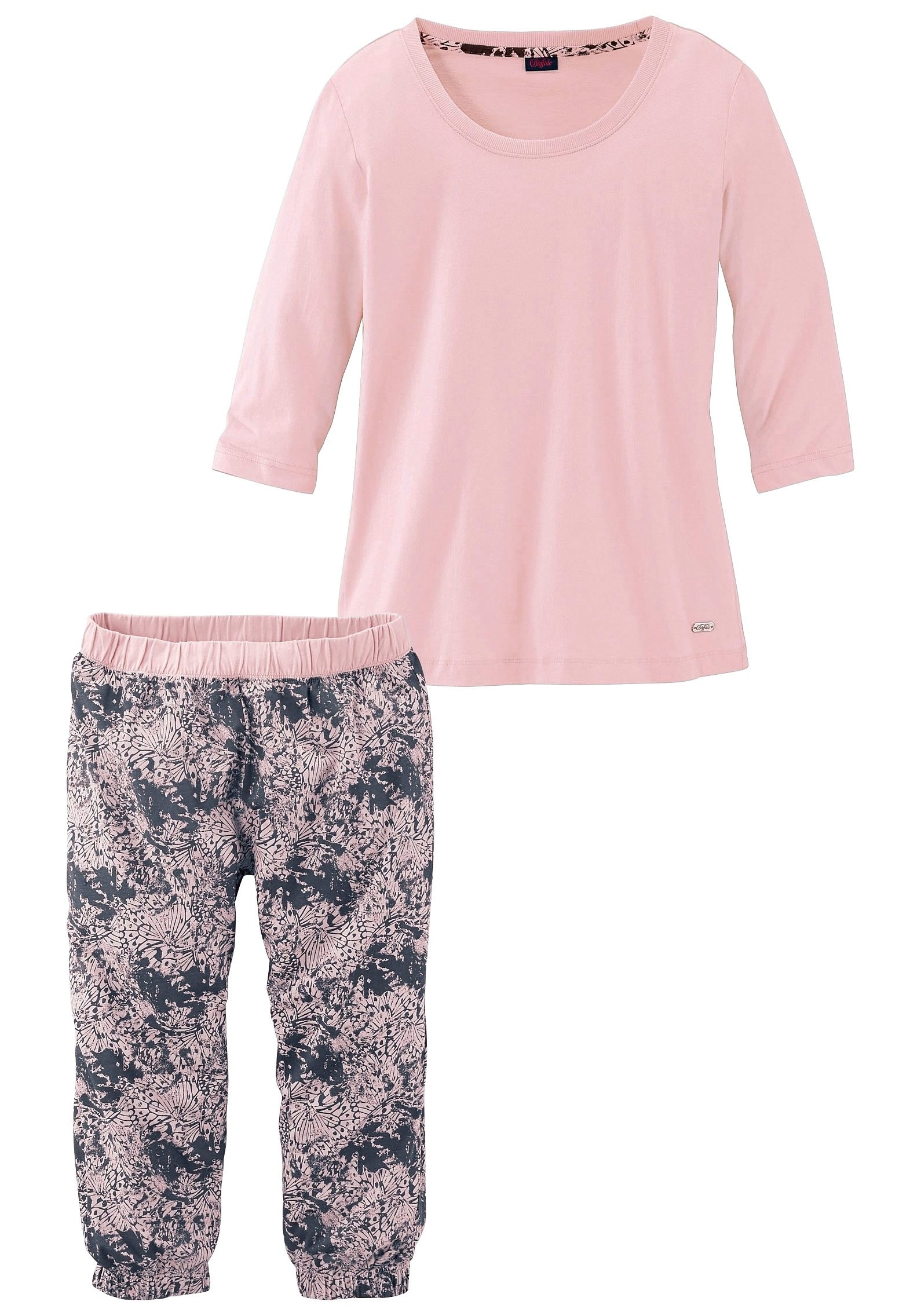 ♕ Buffalo Capri-Pyjama, (2 tlg., 1 Stück), Hose versandkostenfrei mit gemusterter bestellen