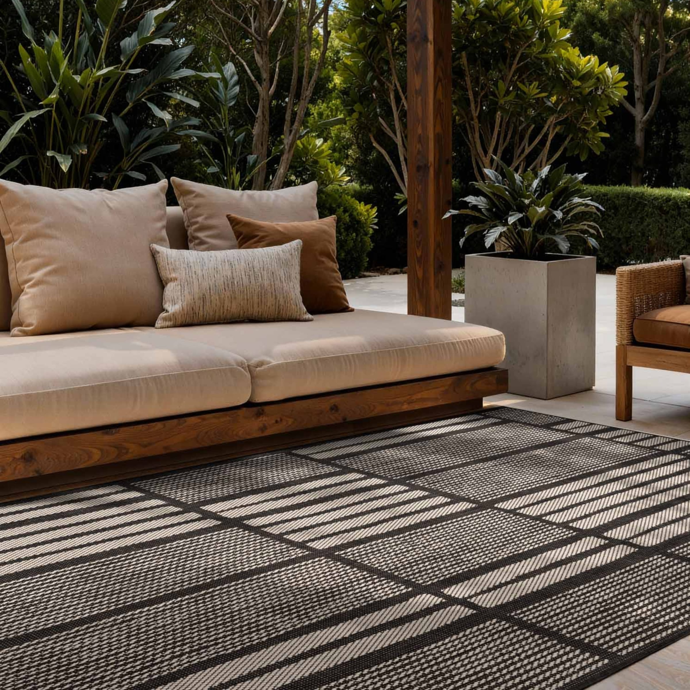 Image of Ted Baker Teppich "Allington, Wendeteppich" rechteckig 8 mm Höhe Designteppich, Wetterfest, Pflegeleicht, Modern, Wohnzimmer, Terrasse