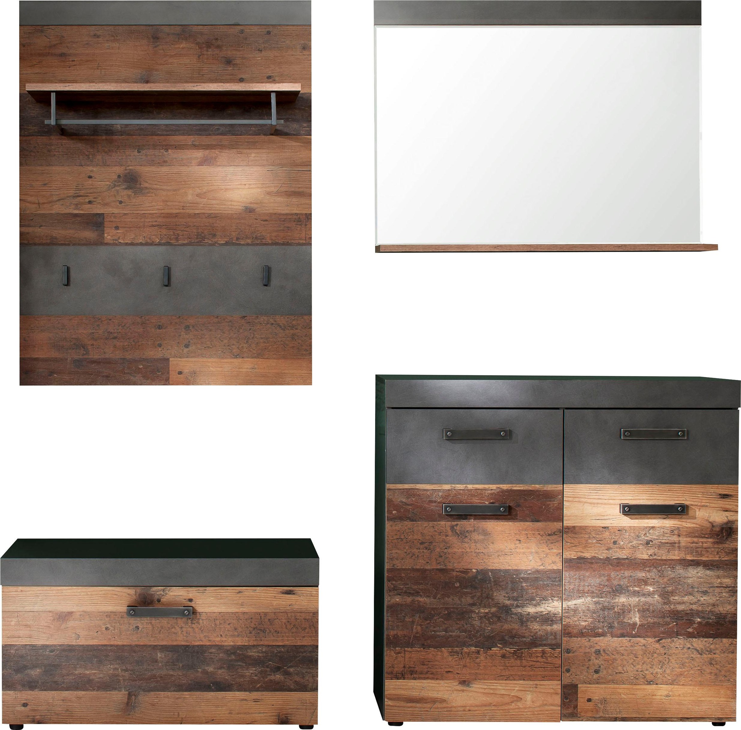 Image of trendteam Garderoben-Set »Indy«, (Set, 4 St.), moderner Industrial Style bei Ackermann Versand Schweiz