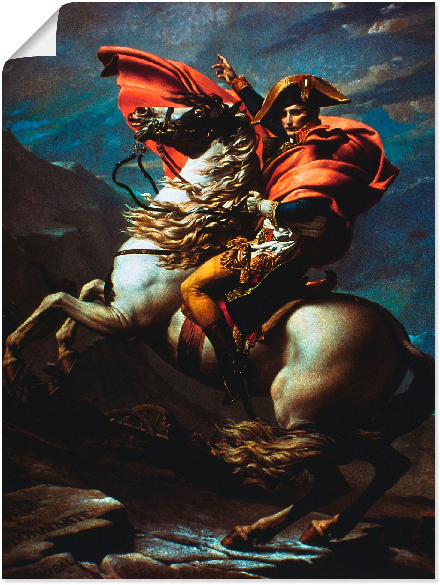 Image of Artland Wandbild »Napoleon überquert die Alpen, 1800 II«, Menschen, (1 St.), in vielen Grössen & Produktarten - Alubild / Outdoorbild für den Aussenbereich, Leinwandbild, Poster, Wandaufkleber / Wandtattoo auch für Badezimmer geeignet bei Ackermann Versan
