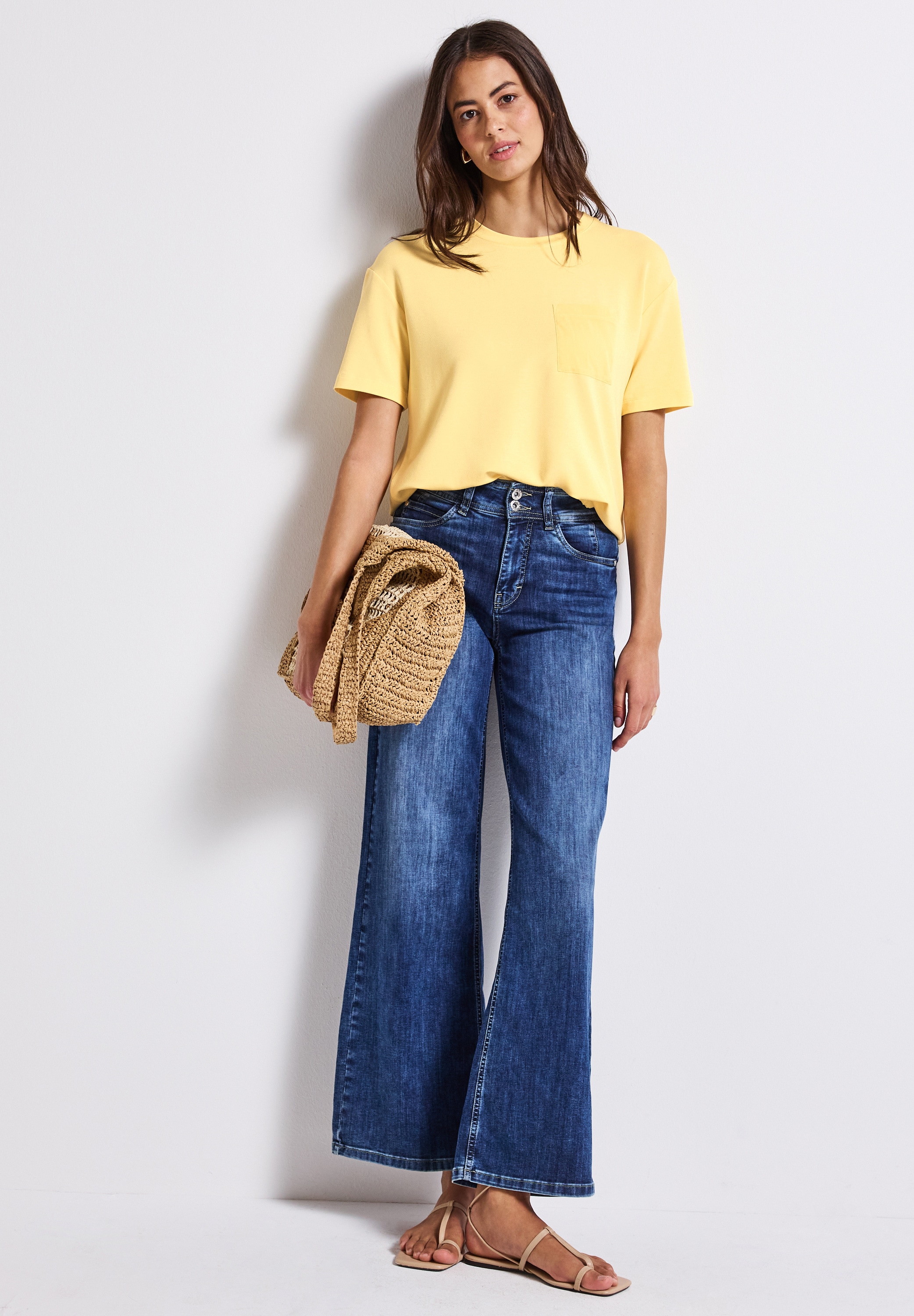 STREET ONE T-Shirt, mit Brusttasche