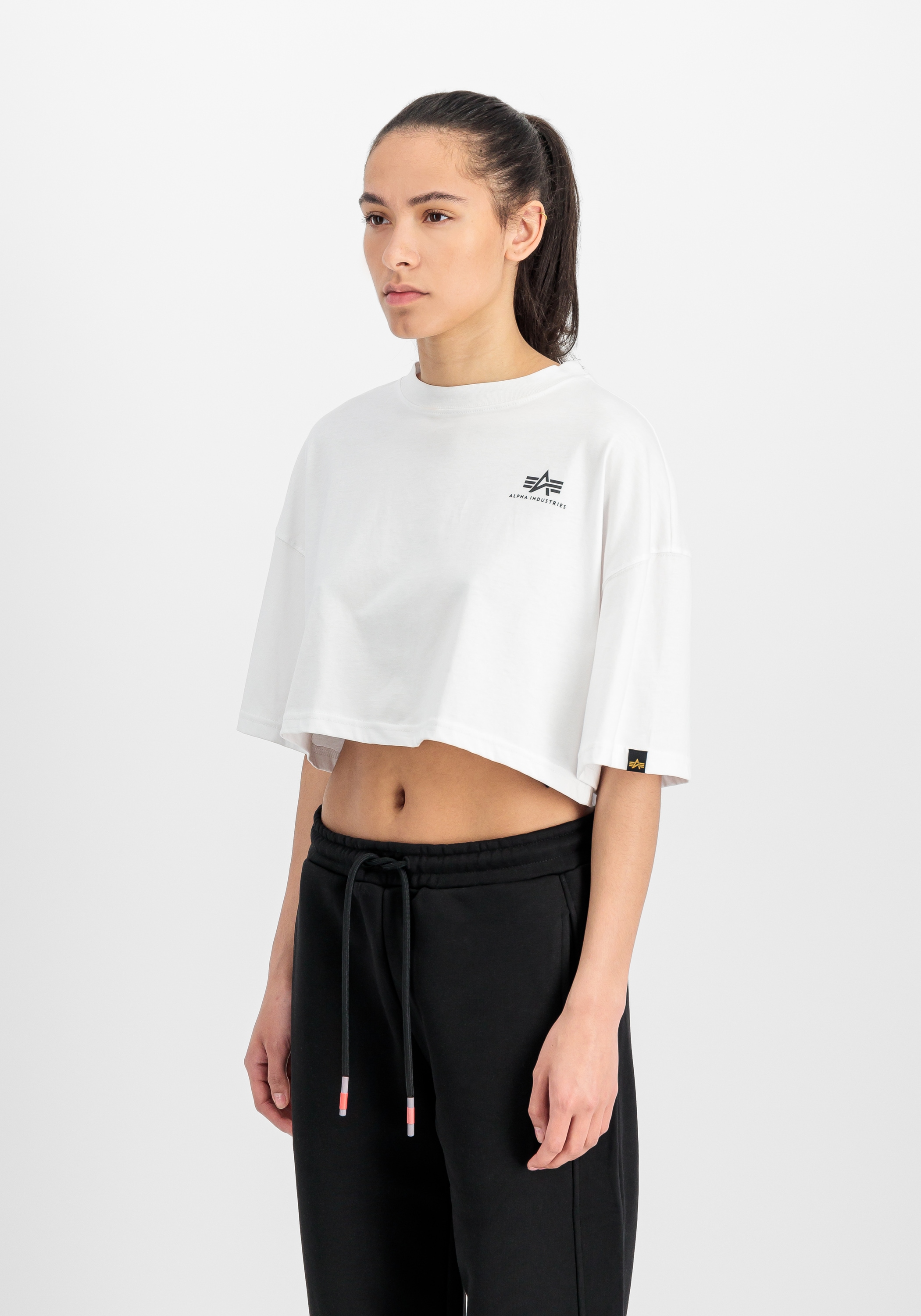 Image of Alpha Industries T-Shirt "Basic T-Shirt SL Cropped PP W"