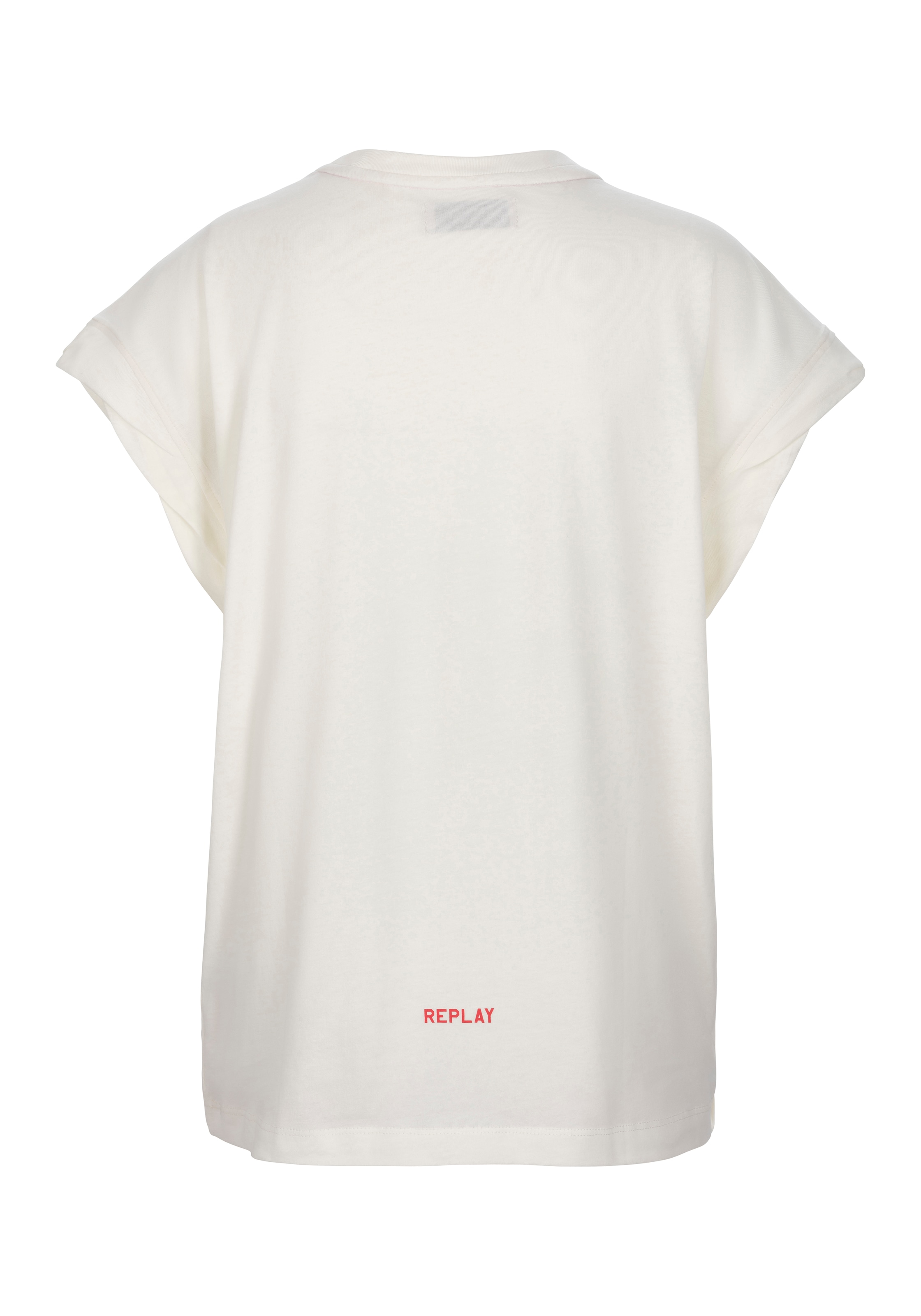 Replay T-Shirt, mit überschnittenen Ärmeln