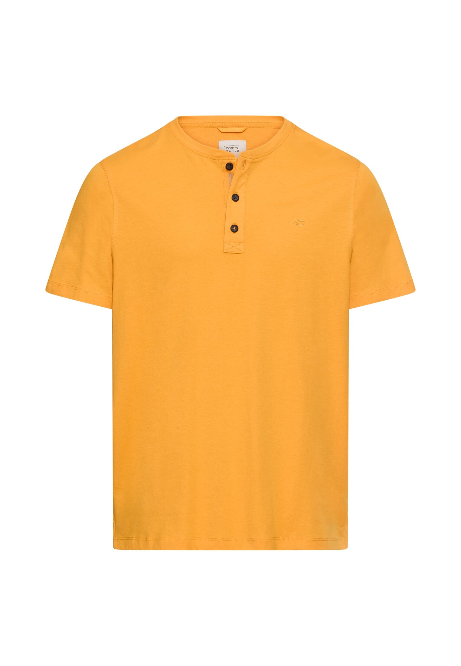 Image of camel active Henleyshirt normale Passform, mit Knopfleiste, unifarben oder bestickt
