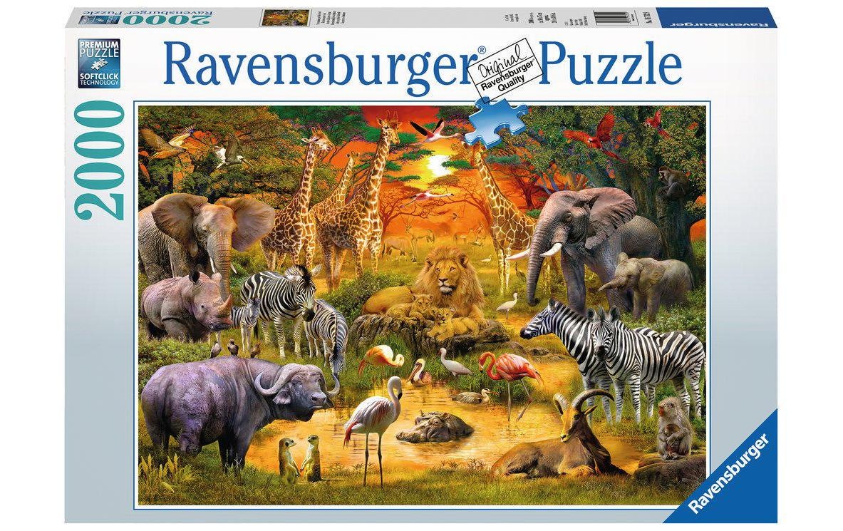 Image of Ravensburger Puzzle »Versammlung am Wasserloch« bei Ackermann Versand Schweiz