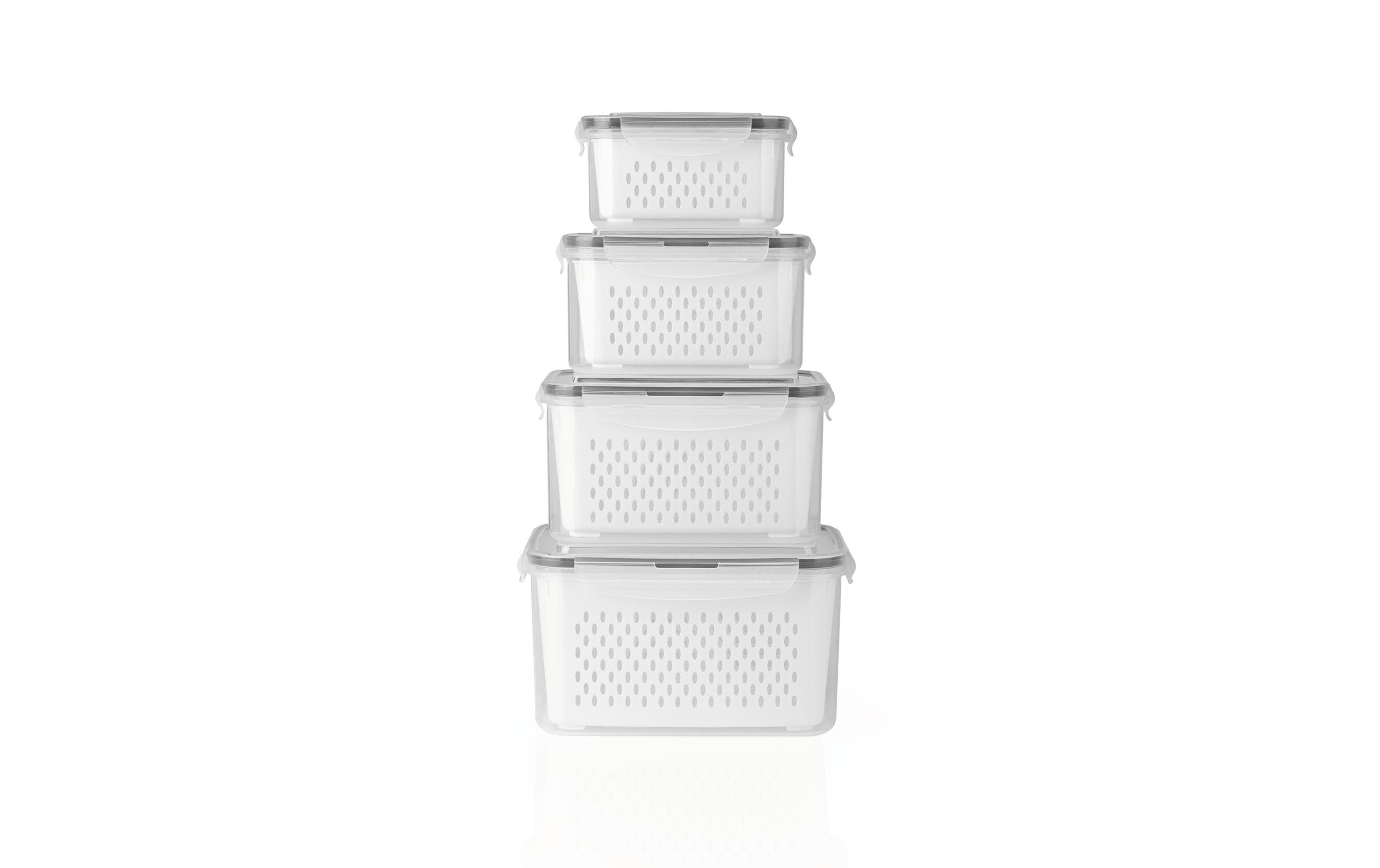 Image of GOURMETmaxx Vorratsdose "12-teilig, 4 l, Weiss" 12 Stk. tlg.