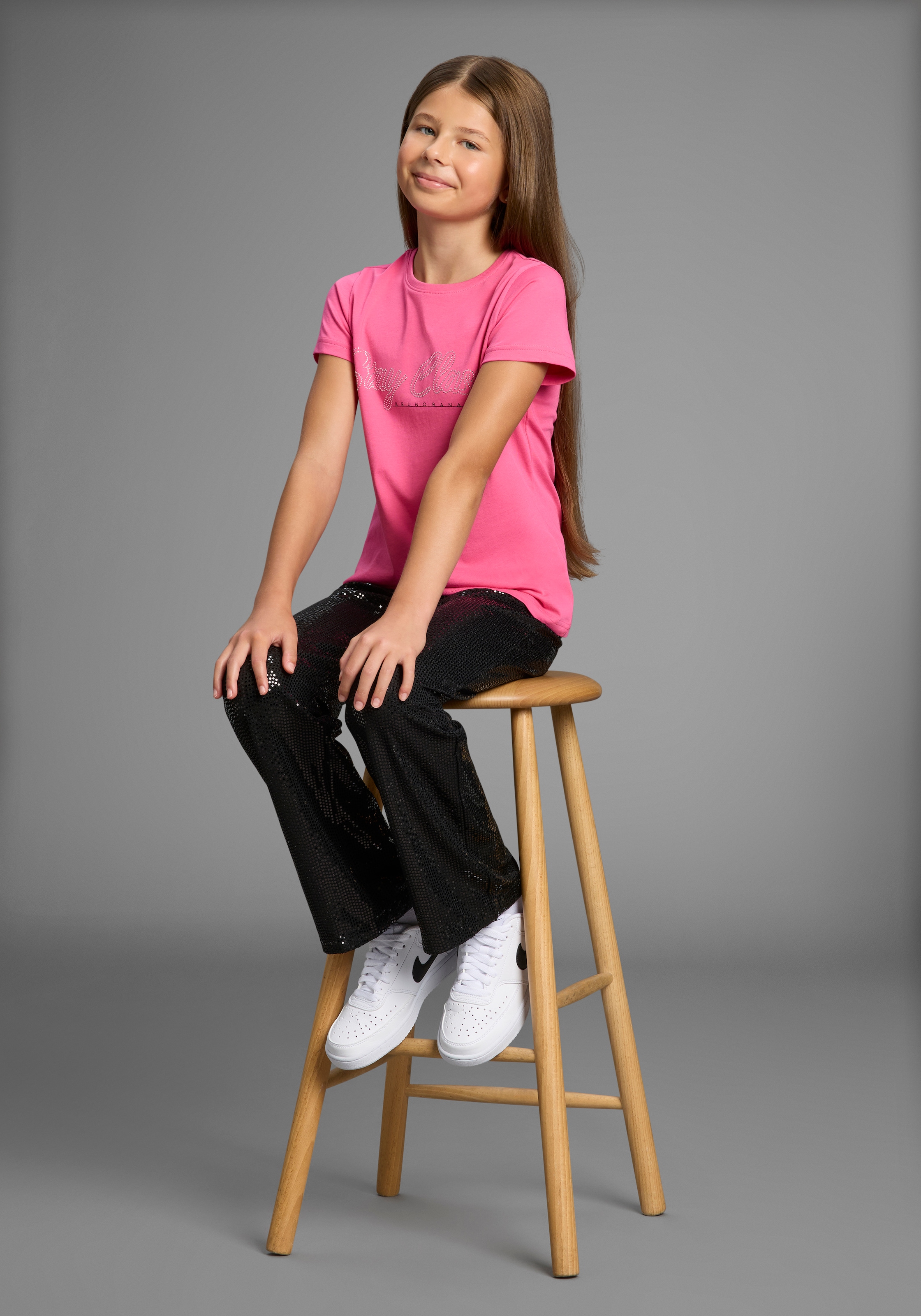 Bruno Banani T-Shirt »Logo-Strass Shirt« NEU! BRUNO BANANI für TEENS. Cooles Logoshirt