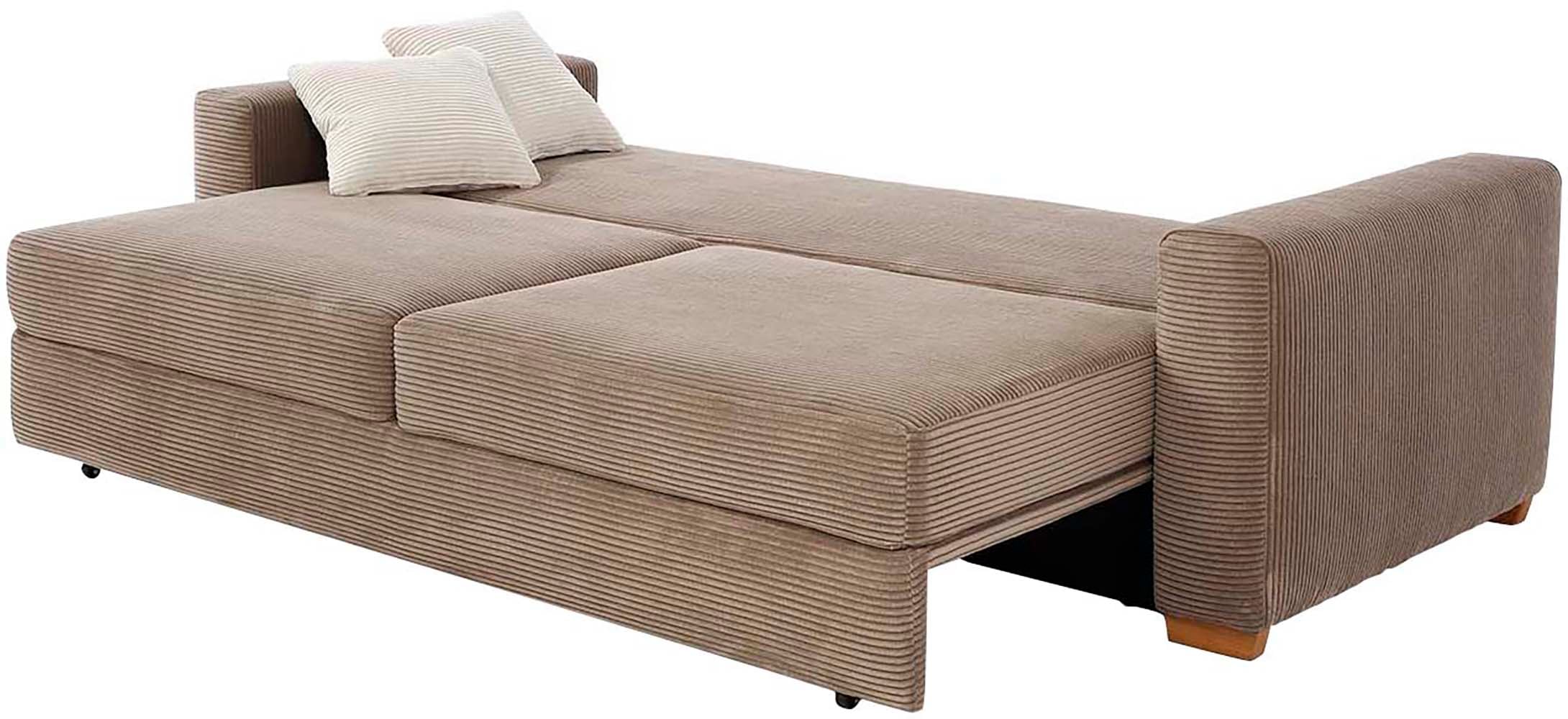 Jockenhöfer Gruppe Schlafsofa »Micha, B: 237 cm, Liegefl. 155x197 cm« mit Schlaffunktion, Bettkasten & Zierkissen