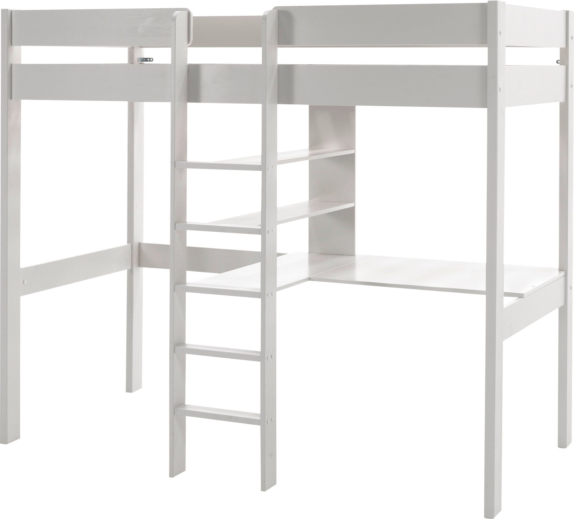 Vipack Hochbett »Pino« Made in Europe,  mit Schreibplatte und Regal