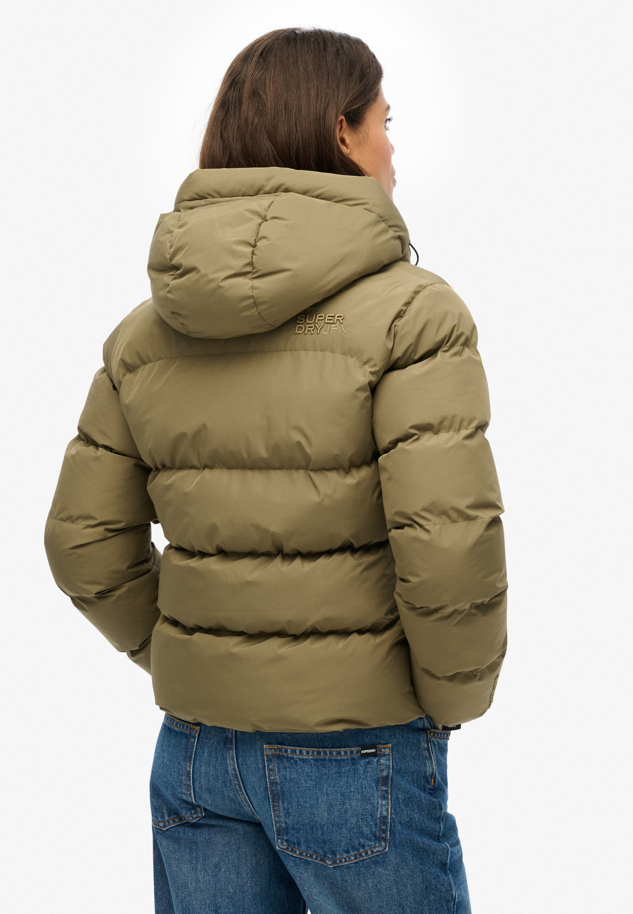 Superdry Steppjacke »HOODED SPORTS PUFFER JACKET« mit Kapuze