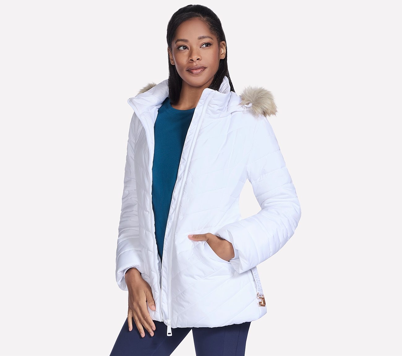 Image of Skechers Winterjacke "ON-THE-GO BELTED PARKA" mit Kapuze