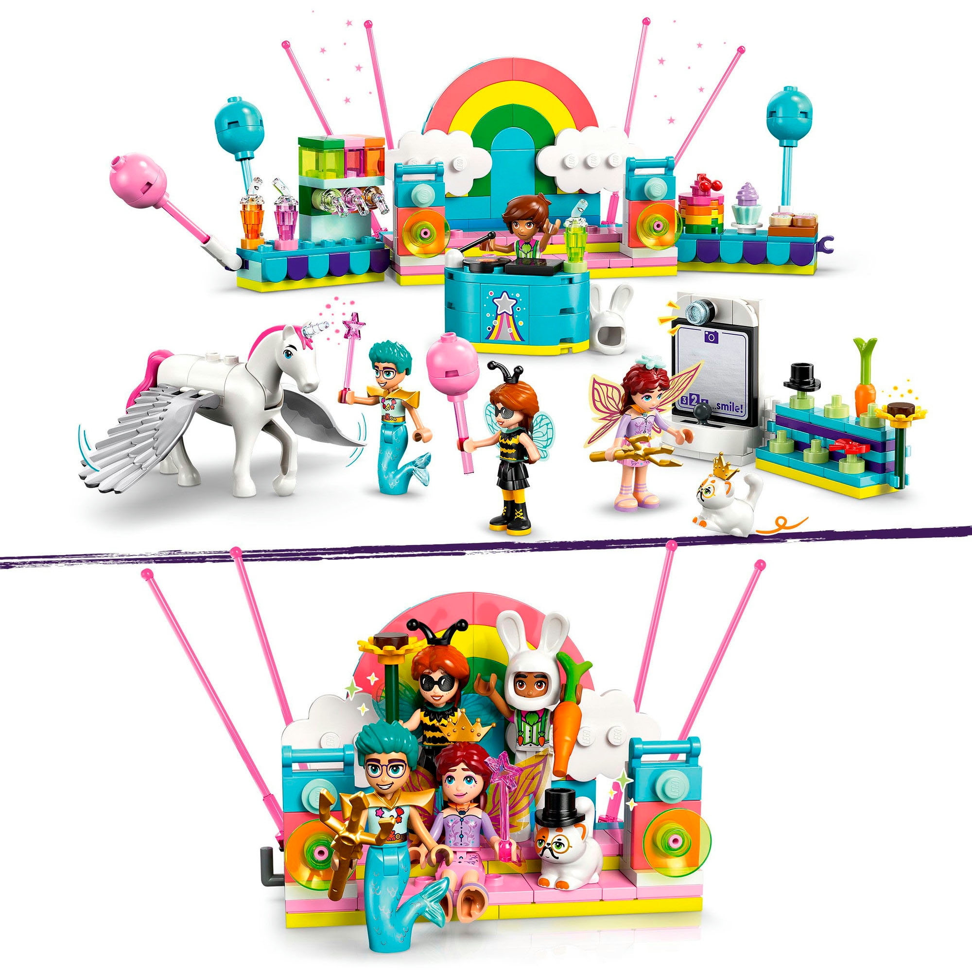 LEGO® Konstruktionsspielsteine »Kostümparty mit Einhorn und Fee (42661), LEGO Friends« Made in Europe