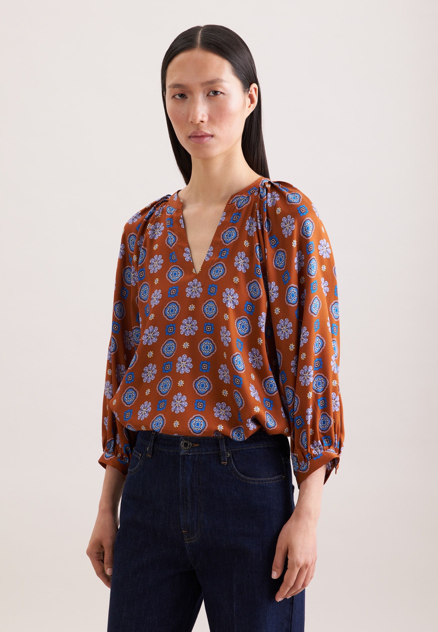 Image of seidensticker Klassische Bluse Tunika Druck