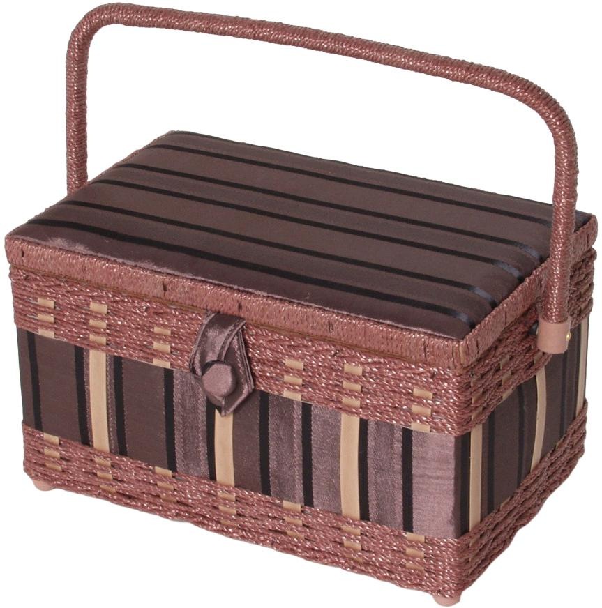 Image of locker Nähkorb, eckig, braun mit Organisationseinsatz bei Ackermann Versand Schweiz