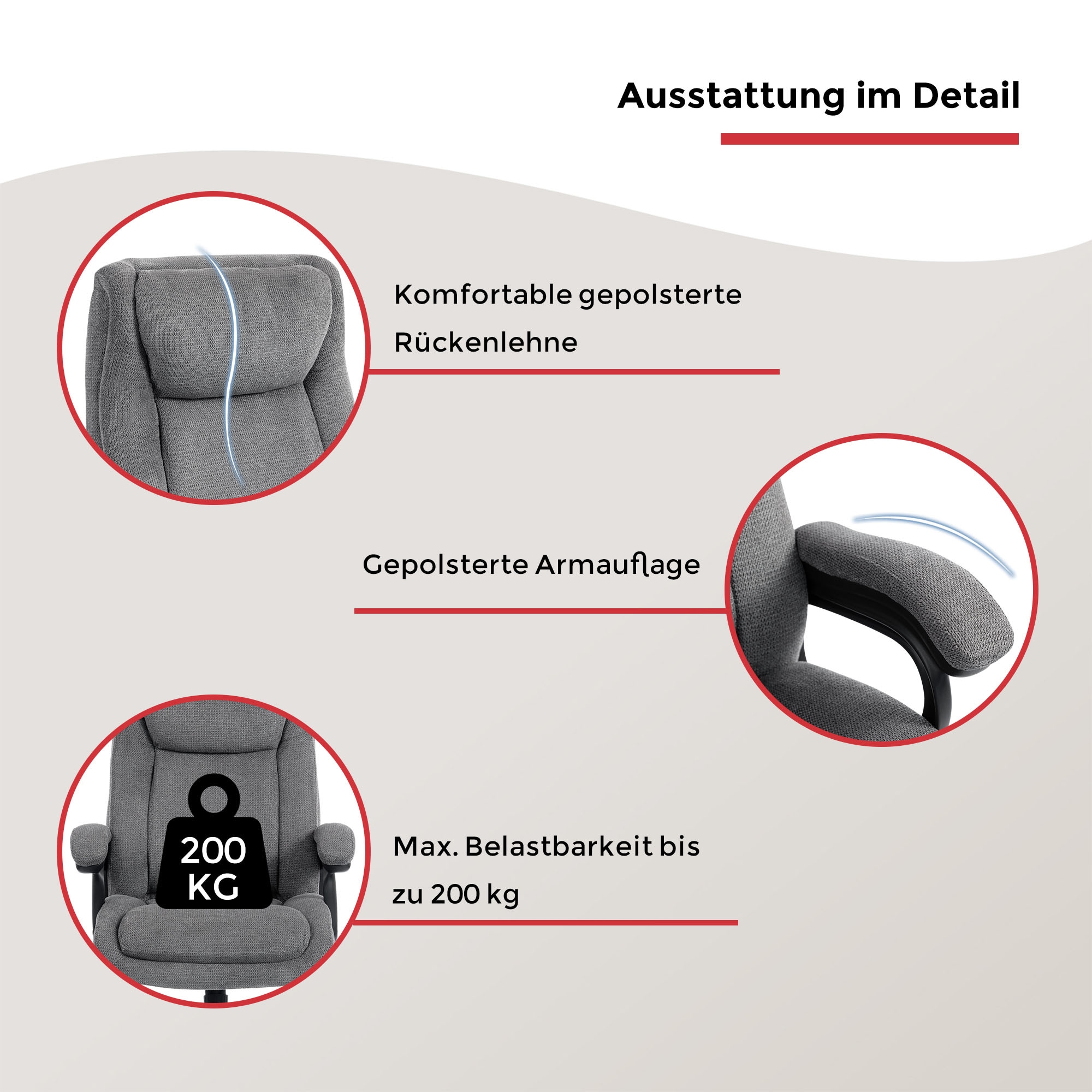 Duo Collection Fauteuil de direction »Ivo 200 kg« () 1 cuissupporte jusqu'à 200 kg, particulièrement robuste