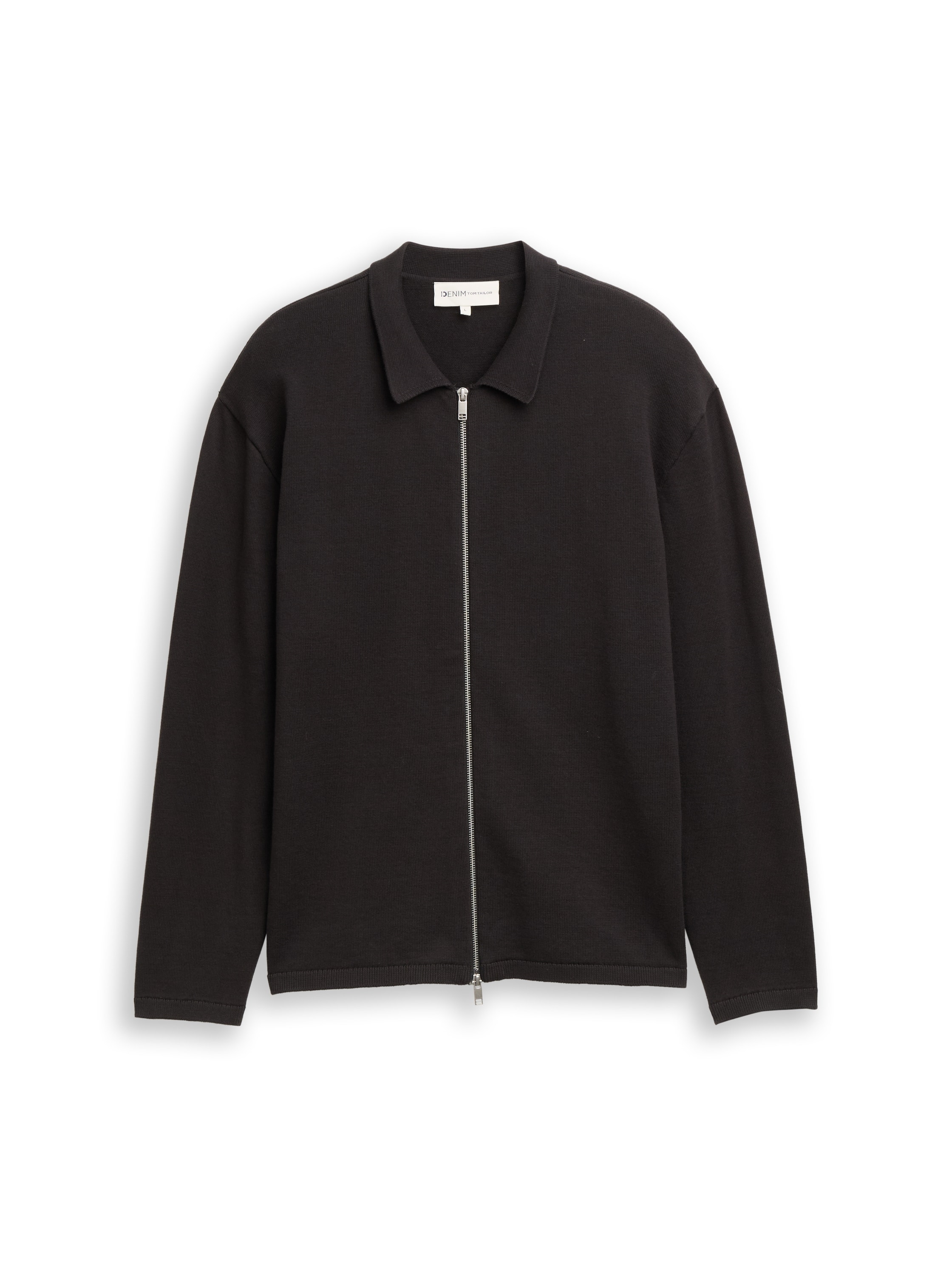 TOM TAILOR Denim Strickpullover, mit Reissverschluss
