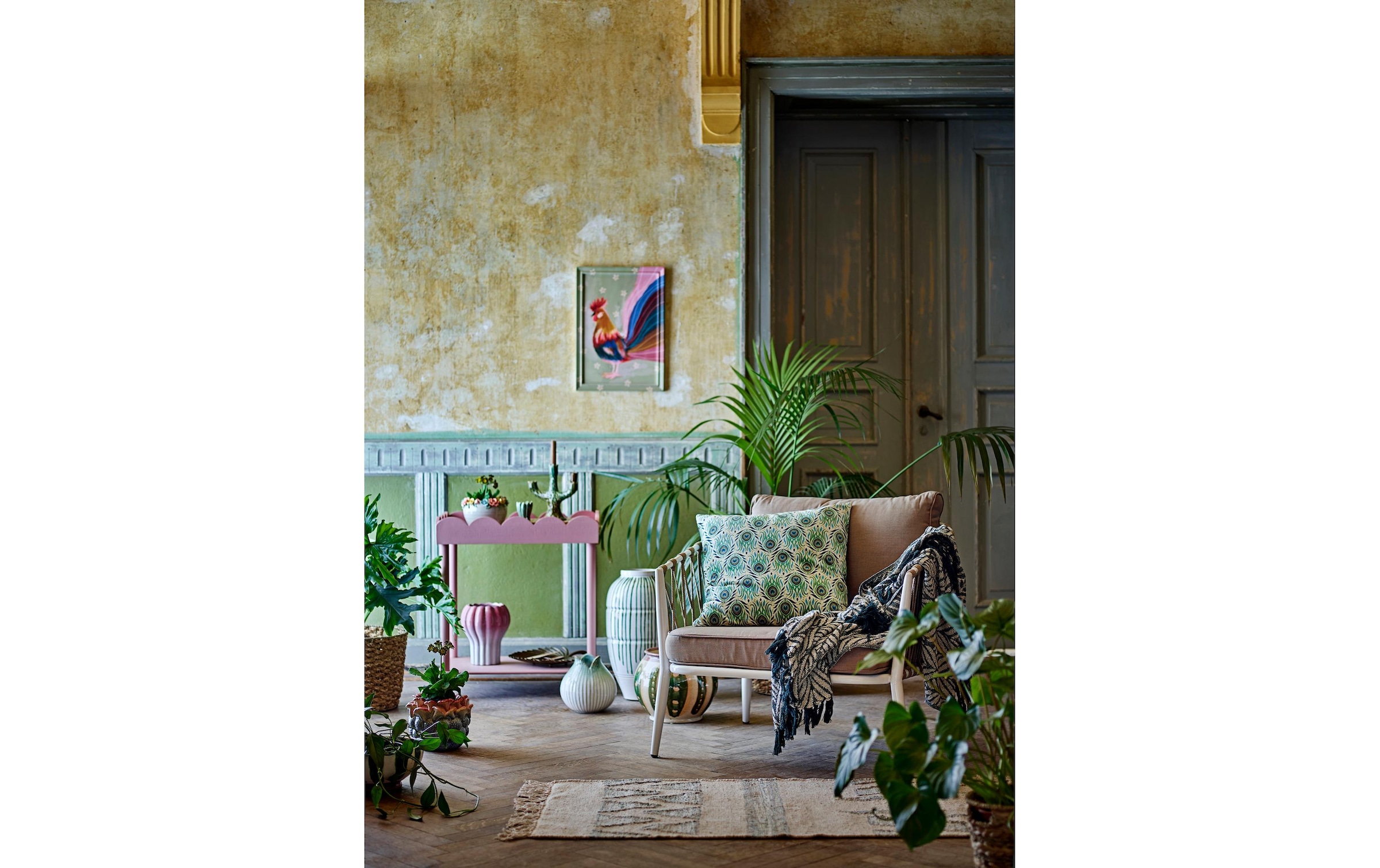 Bloomingville Couverture d'intérieur »Ugento 160 x 130 cm« Wohndecke aus recycelter Baumwolle