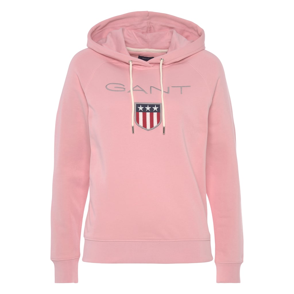Gant Sweatshirt »GANT SHIELD SWEAT HOODIE«, mit grosser Label-Applikation vorne