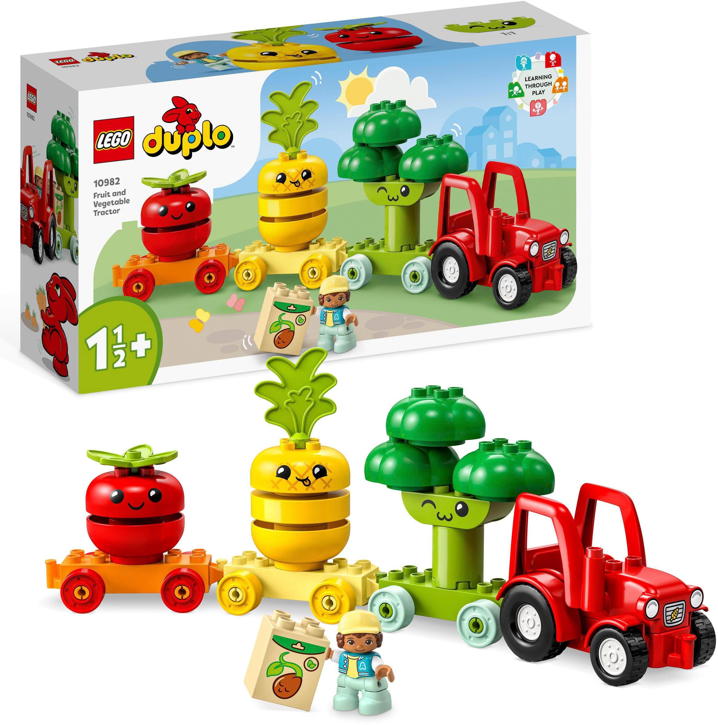 (19 en DUPLO »Obst- und Acheter ligne LEGO® St.) My (10982), First«, LEGO® Konstruktionsspielsteine ✌ Gemüse-Traktor