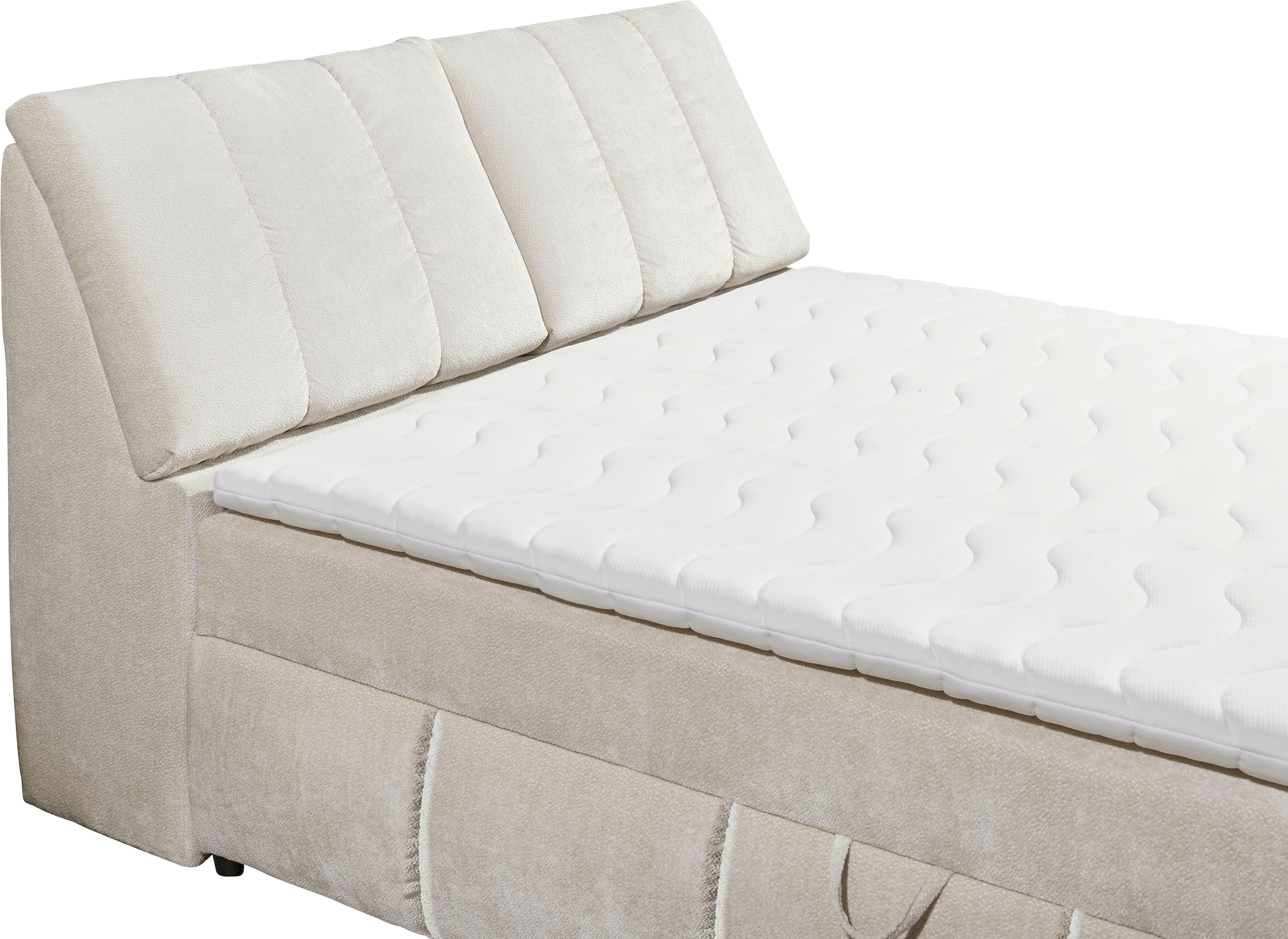 ED EXCITING DESIGN Boxbett »Valencia«, inkl. Bettkasten und Stauraum im Kopfteil