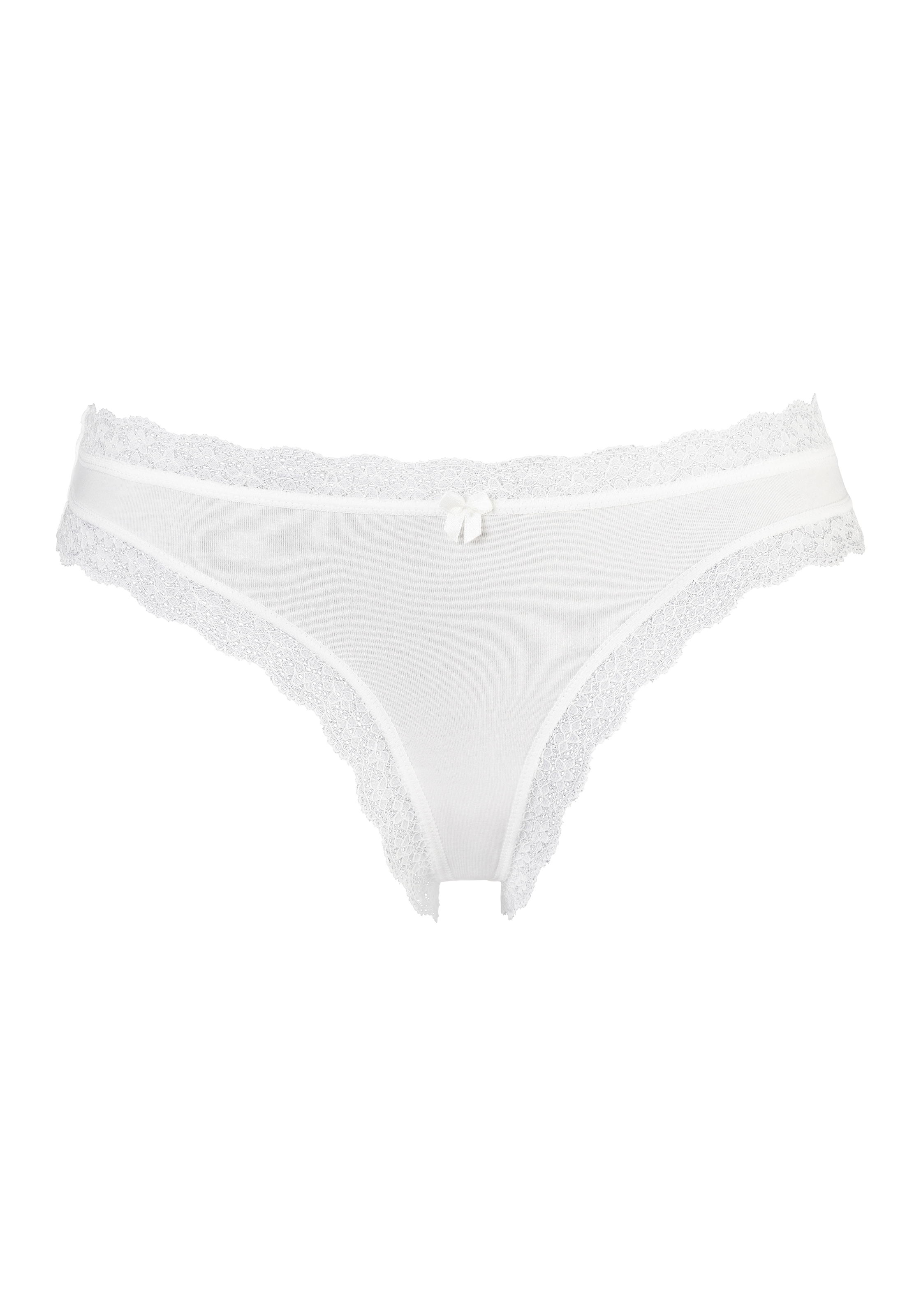 LASCANA String Packung, 3 cuis mit floraler Spitze