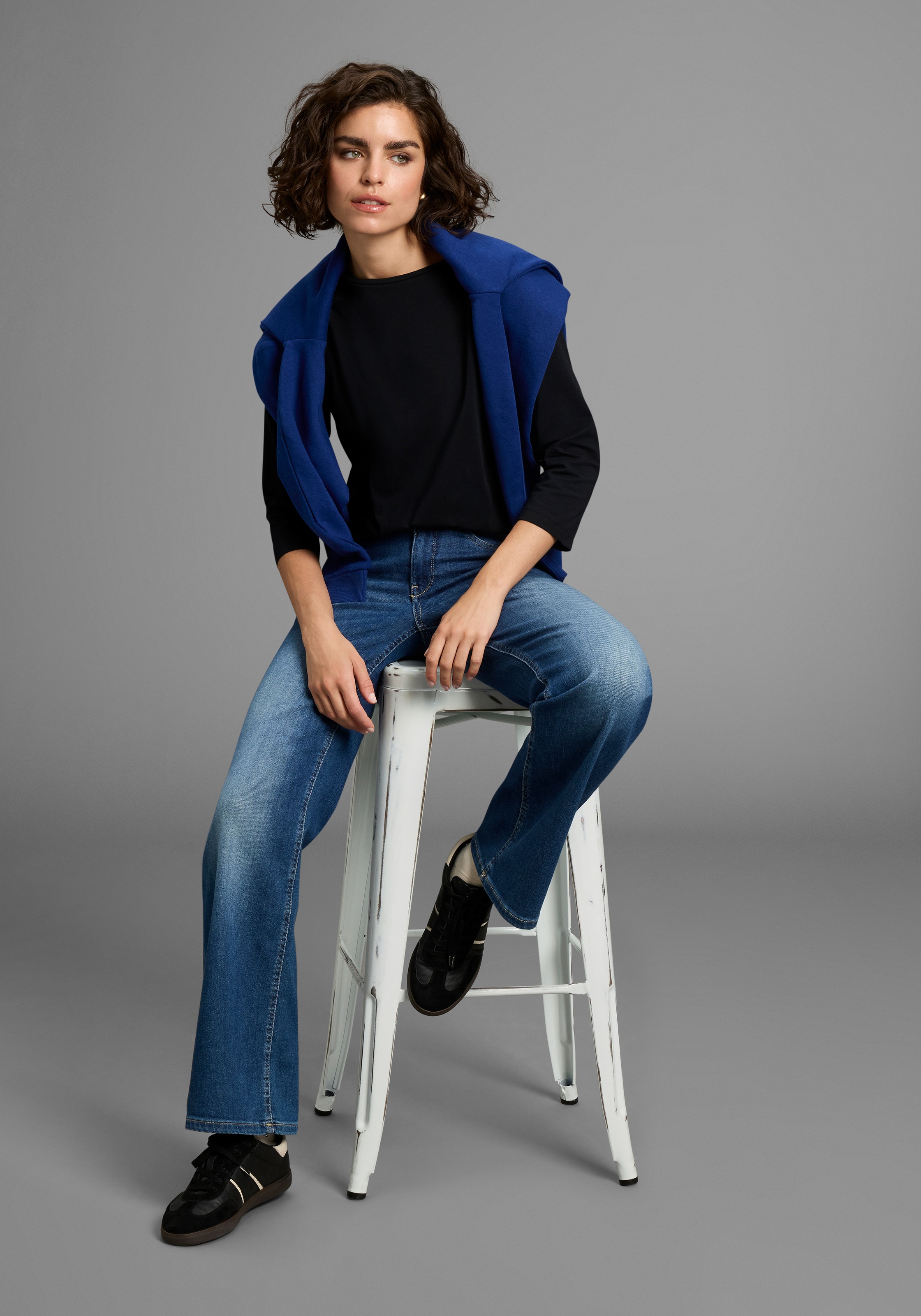 Laura Scott 3/4-Arm-Shirt, mit U-Boot-Ausschnitt - NEUE KOLLEKTION