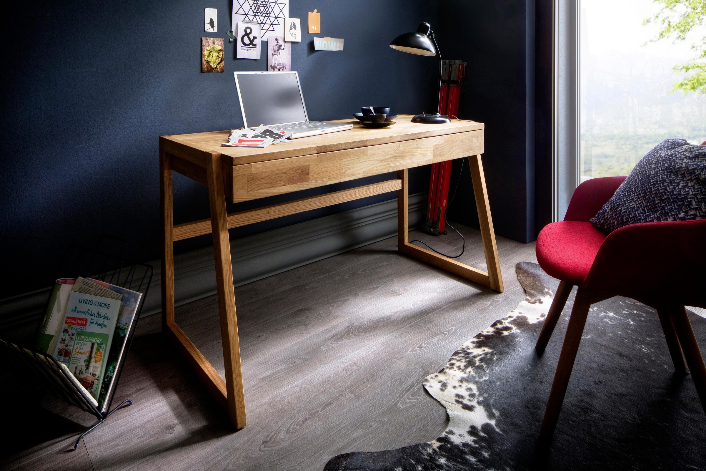 Image of Home affaire Laptoptisch »Dura«, aus Massivholz, mit Soft-Close Funktion der Schubladen bei Ackermann Versand Schweiz