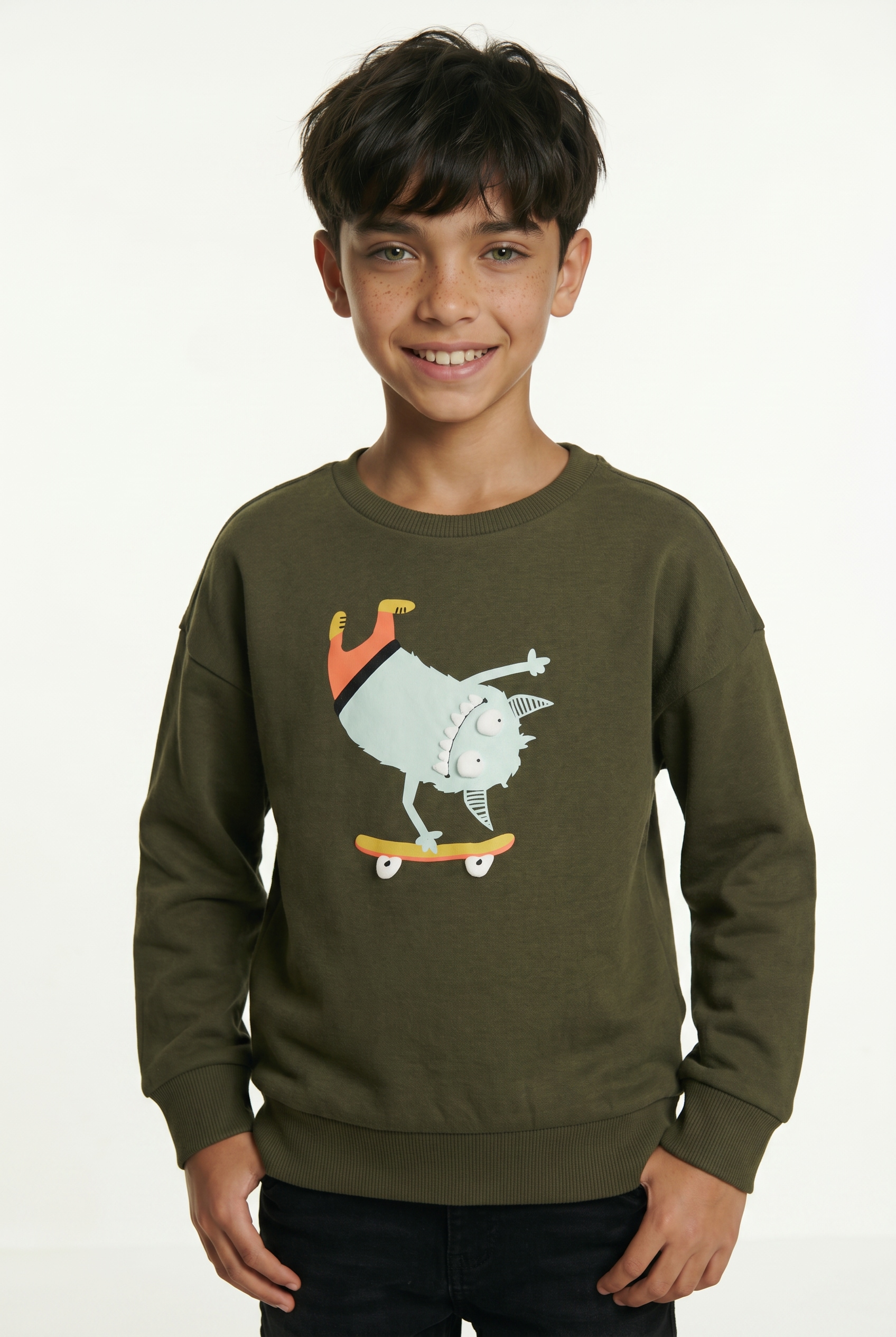 Image of Blue Seven Sweatshirt, mit grossem Frontmotiv