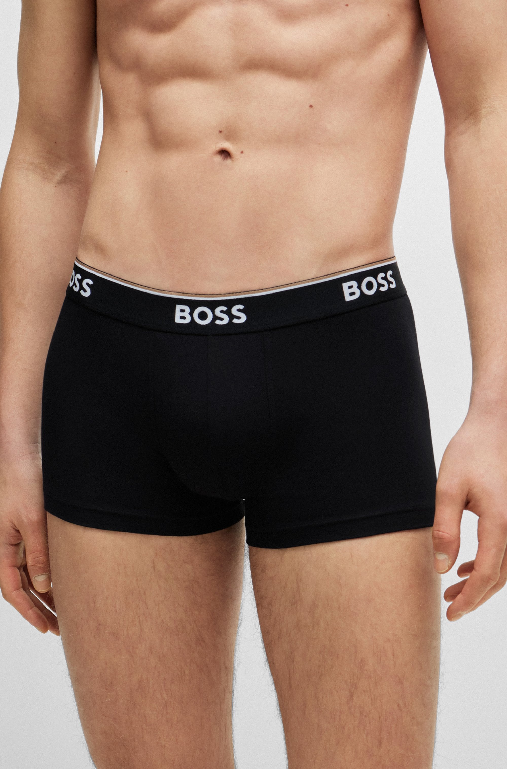 BOSS Boxer »TRUNK 3 PACK«, (3 St.), BOSS Schriftzug auf dem Bund