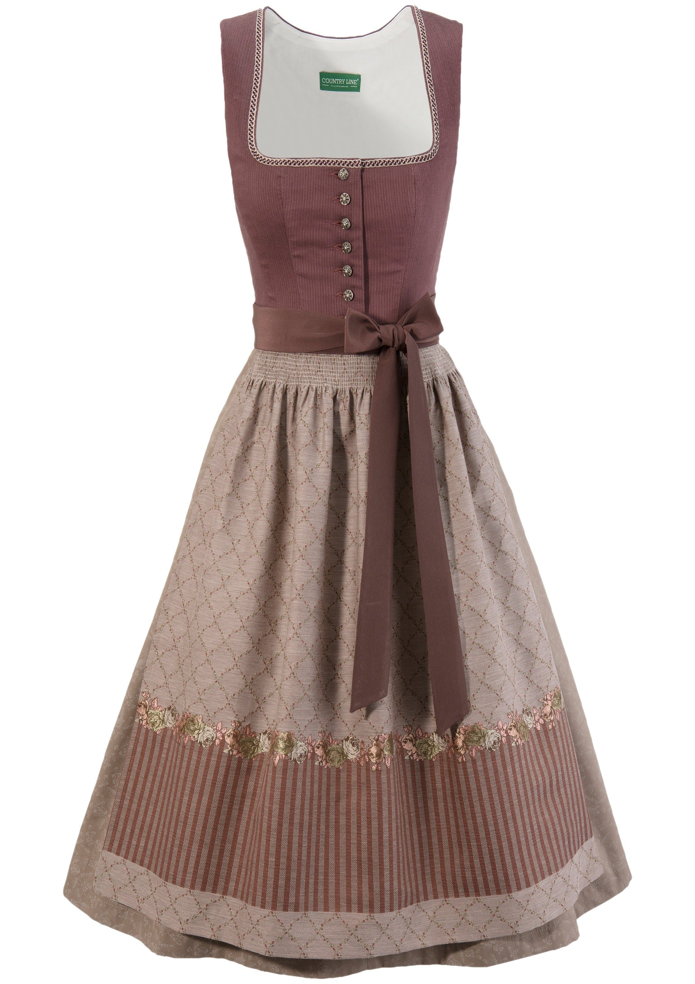 Dirndl midi mit Carré-Ausschnitt