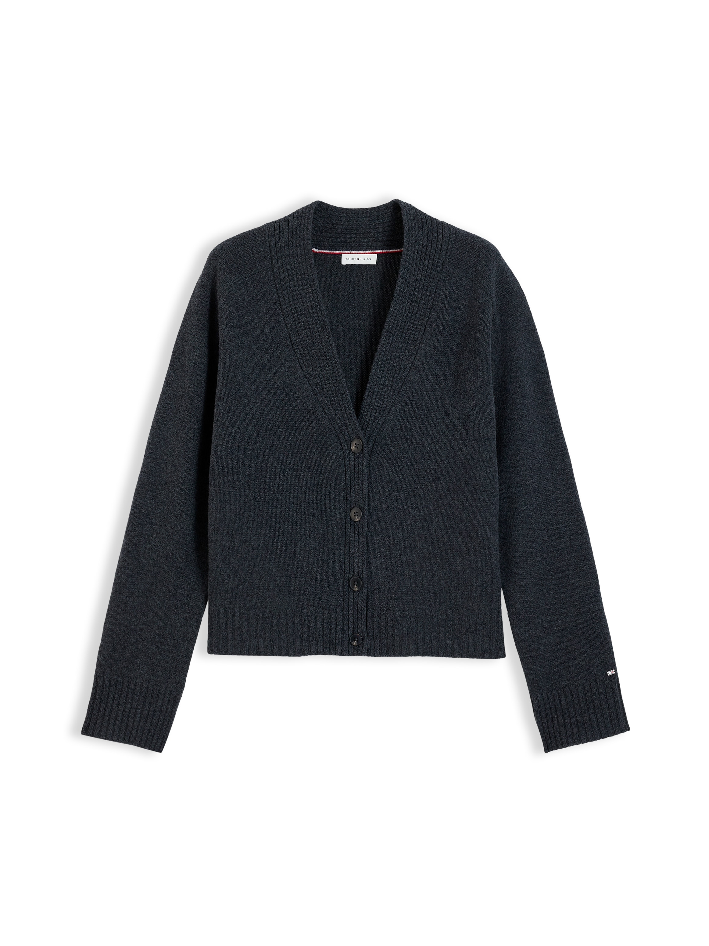 Tommy Hilfiger Strickjacke »CASHMERE BLEND V-NK CARDIGAN SWT« Wolle & Kaschmir, V-Ausschnitt