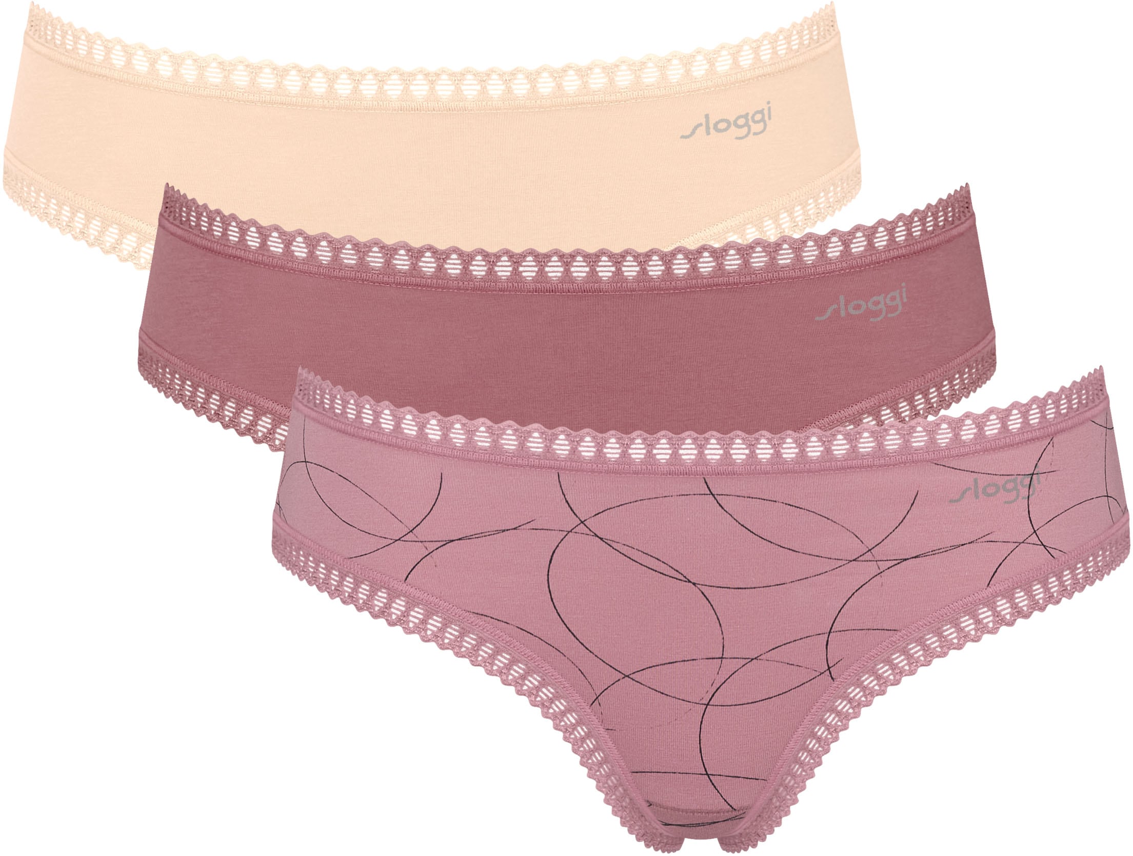 Image of sloggi Hipster "GO Crush" mit Spitzendetails, Multipack