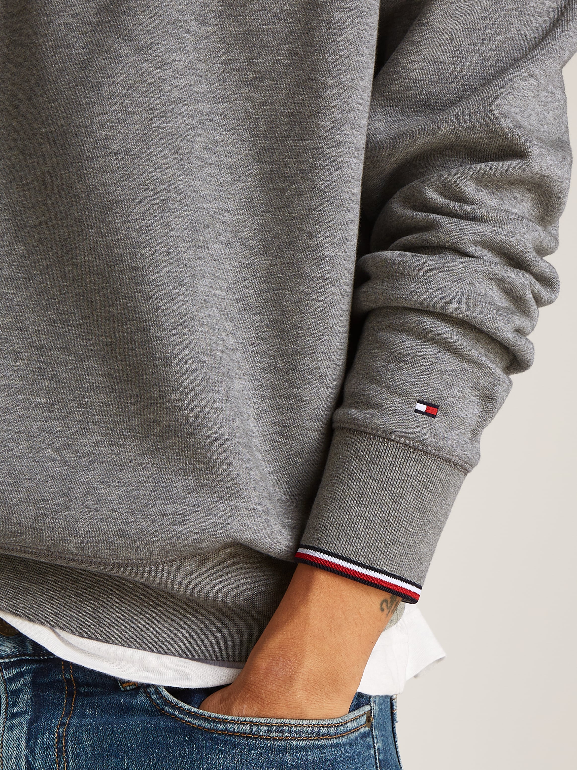 Tommy Hilfiger Sweatshirt »TOMMY LOGO TIPPED CREWNECK«