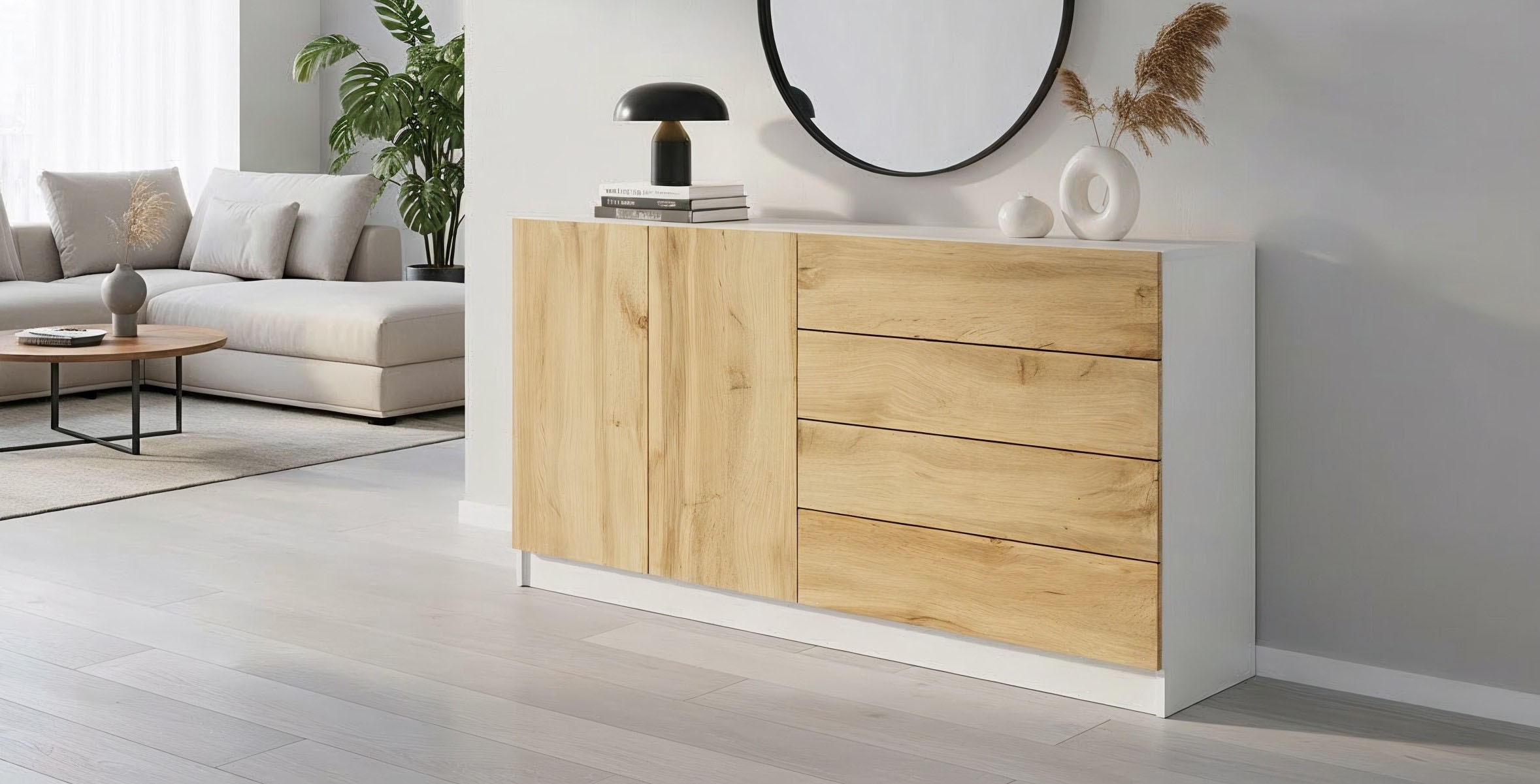 borchardt Möbel Kommode »Vaasa, Breite 152cm, Höhe 79cm, grifflos«