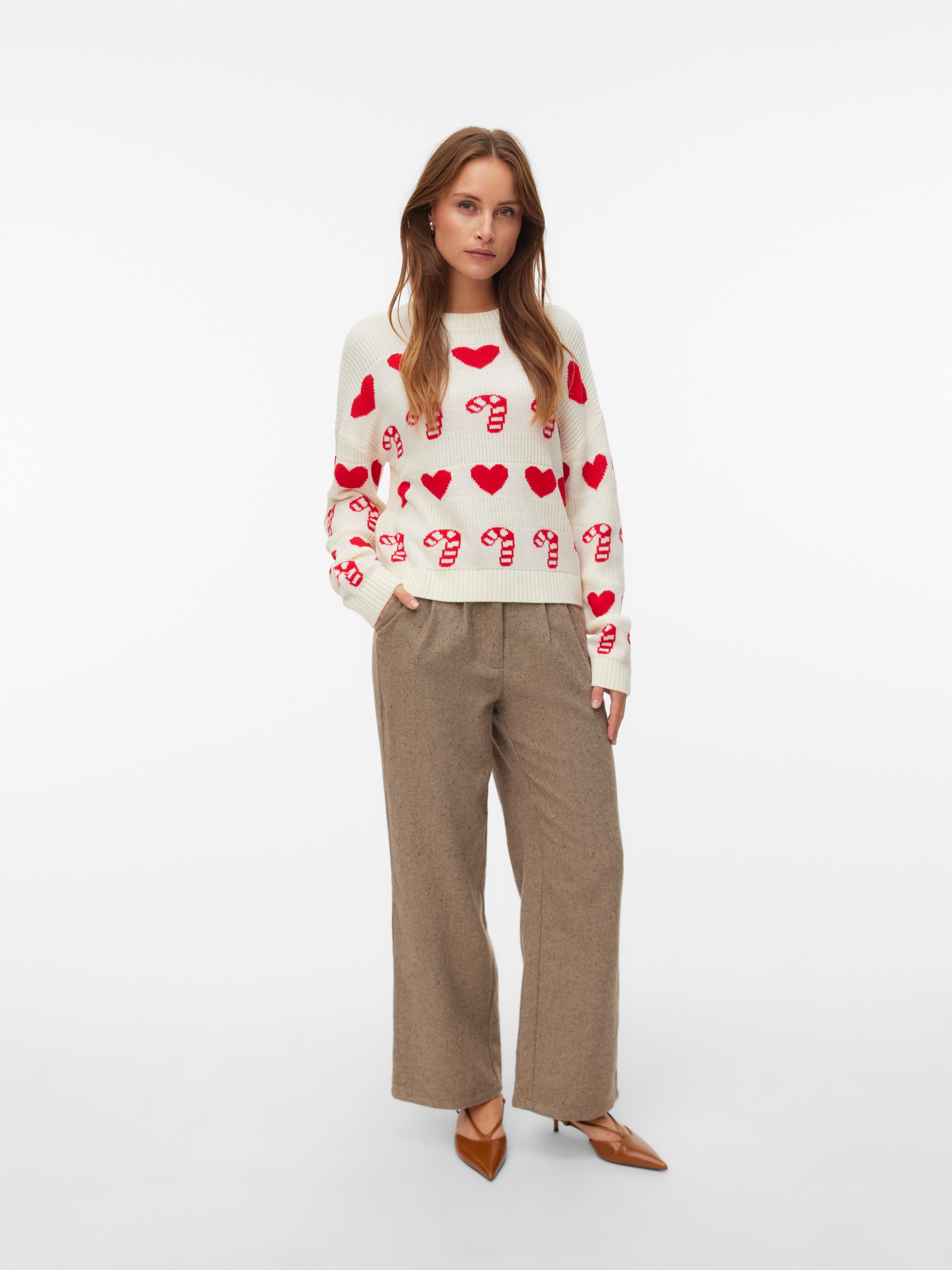 Vero Moda Weihnachtspullover »VMCANDYHEARTS LS O-NECK PULLOVER XMAS«
