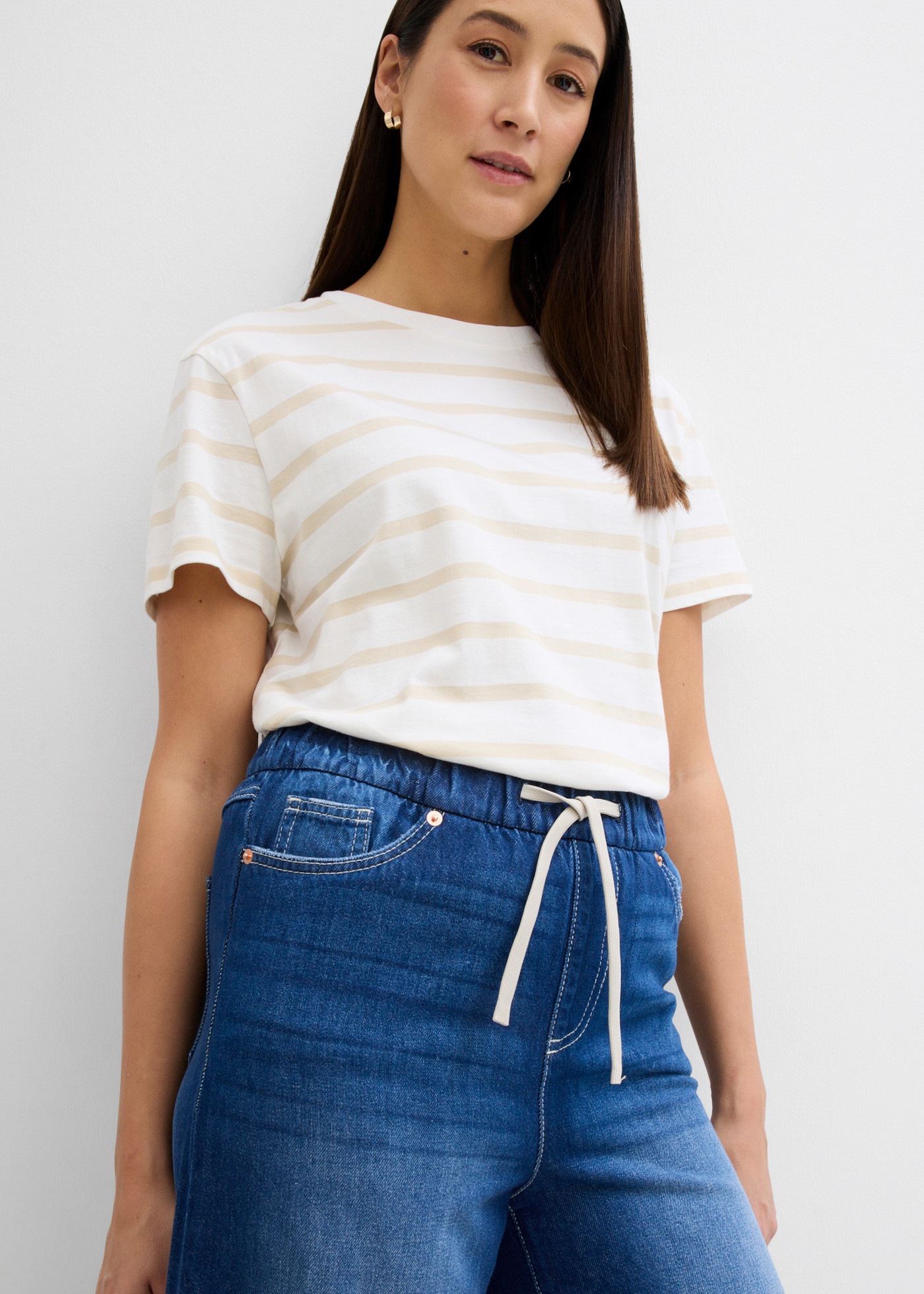 bonprix Weite Jeans mit Bequembund, lockere Passform im Loose Fit