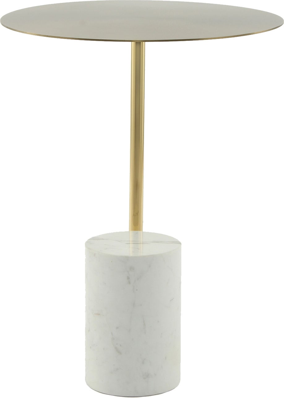 Kayoom Beistelltisch »Oscar 425, Runder Marmorfuss mit scharfen Kanten«, (1 St.), Runder Marmorfuss, runde Ablagefläche und Gestell aus Edelstahl