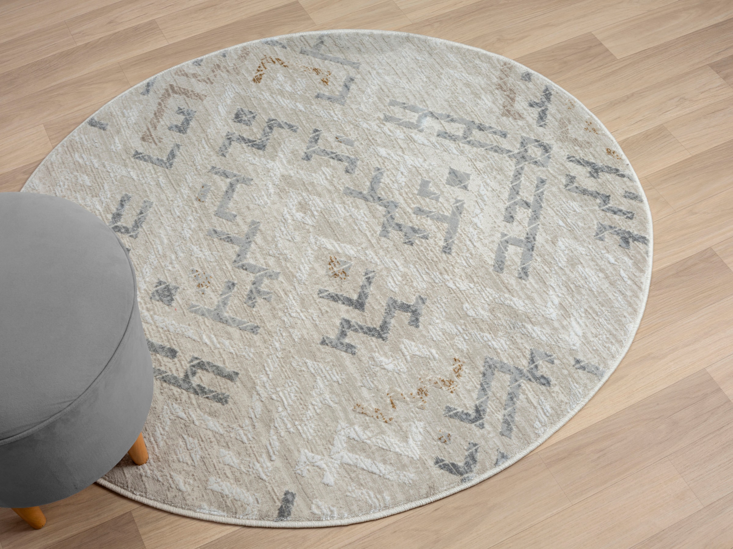 Myflair Möbel & Accessoires Teppich »My Type« rund 10 mm Höhe Kurzflor, Ethno-Style, besonders weich durch Microfaser