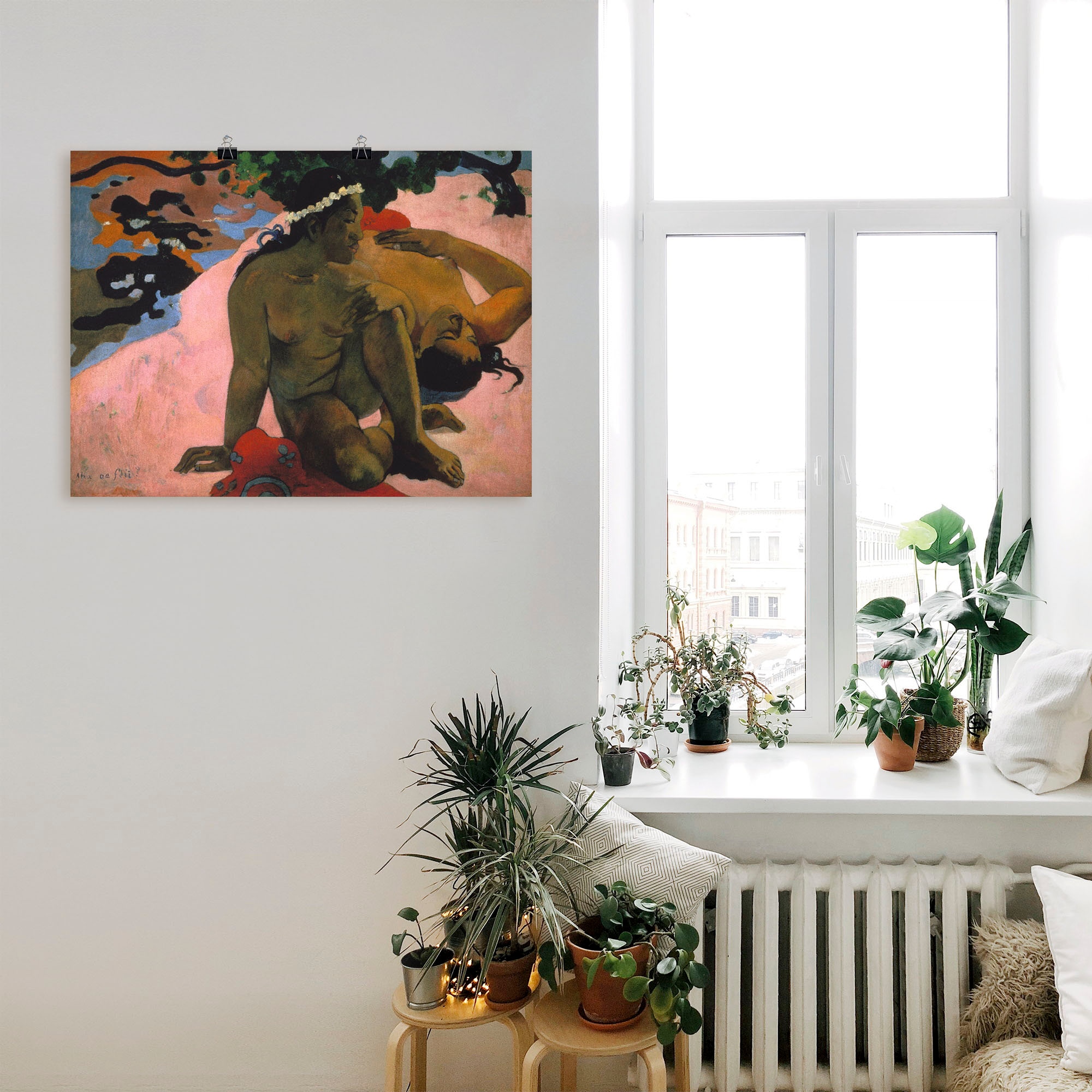 Artland Kunstdruck »AHA OE FEII? (Bist du eifersüchtig?)«, Frau, (1 St.), als Leinwandbild, Wandaufkleber oder Poster in versch. Grössen