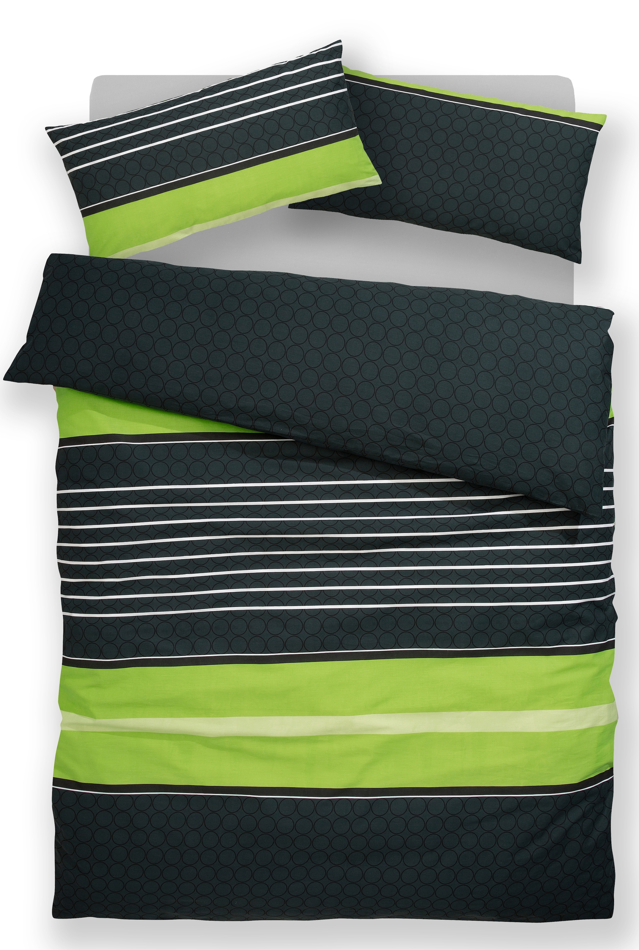 GOODproduct Bettwäsche »Circle« 2 Stk. Bettwäsche aus Baumwolle mit Streifen-Design, moderne Bettwäsche
