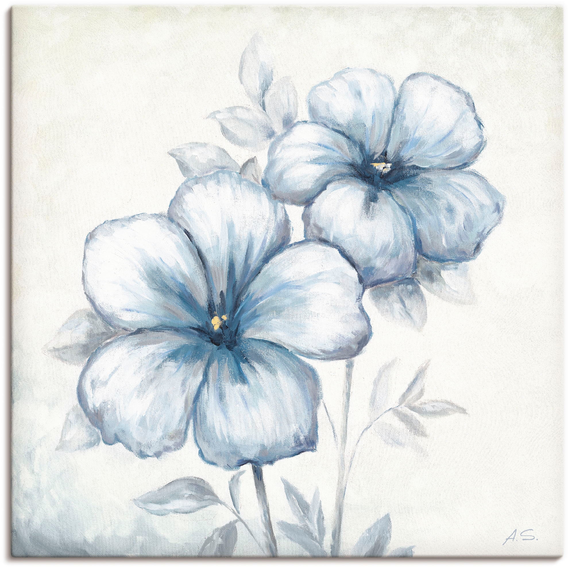 Image of Artland Wandbild "Blauer Mohn" Blumen 1 Stk. tlg. als Leinwandbild, Poster, Wandaufkleber in verschied. Grössen
