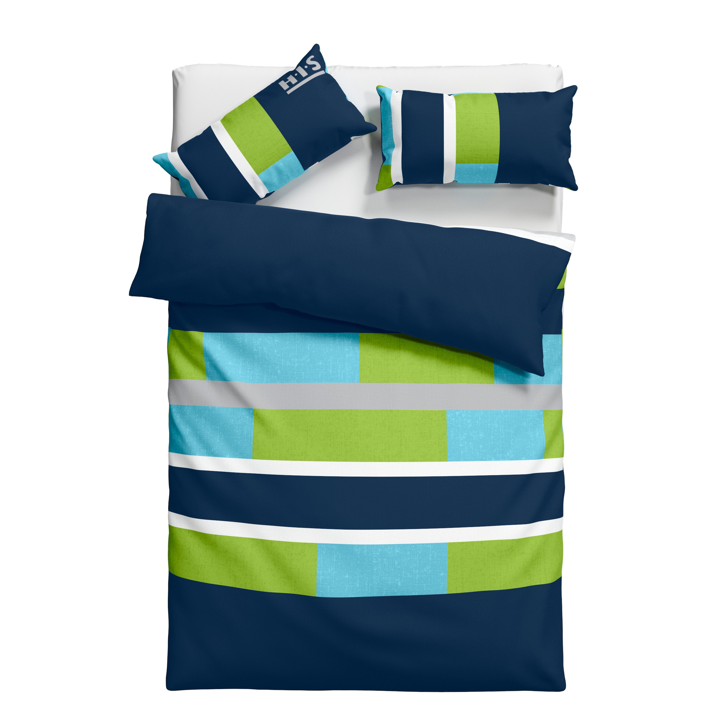 OTTO home Bettwäsche "Etienne in Gr. 135x200 oder 155x220 cm" 2 Bettwäsche aus Baumwolle mit Streifen, Marke H.I.S by OTTO home